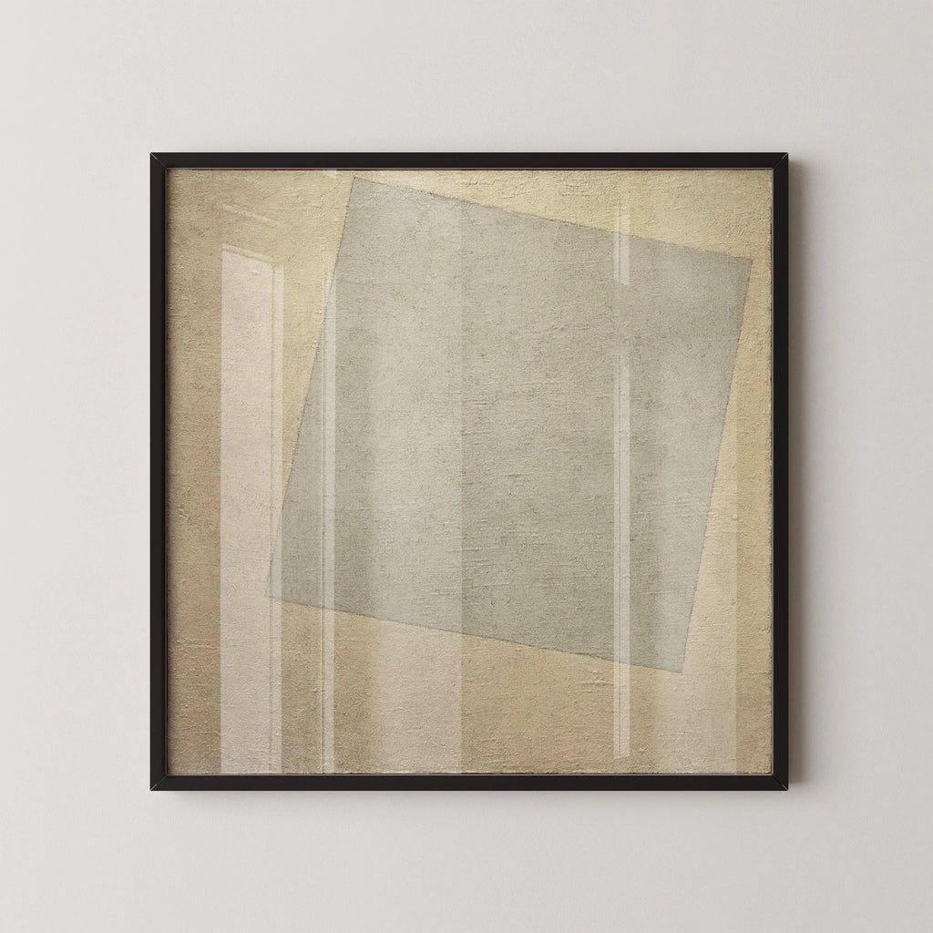 Estampe giclée blanche sur blanc de Kazimir Malevitch : Art abstrait moderne (1x1)