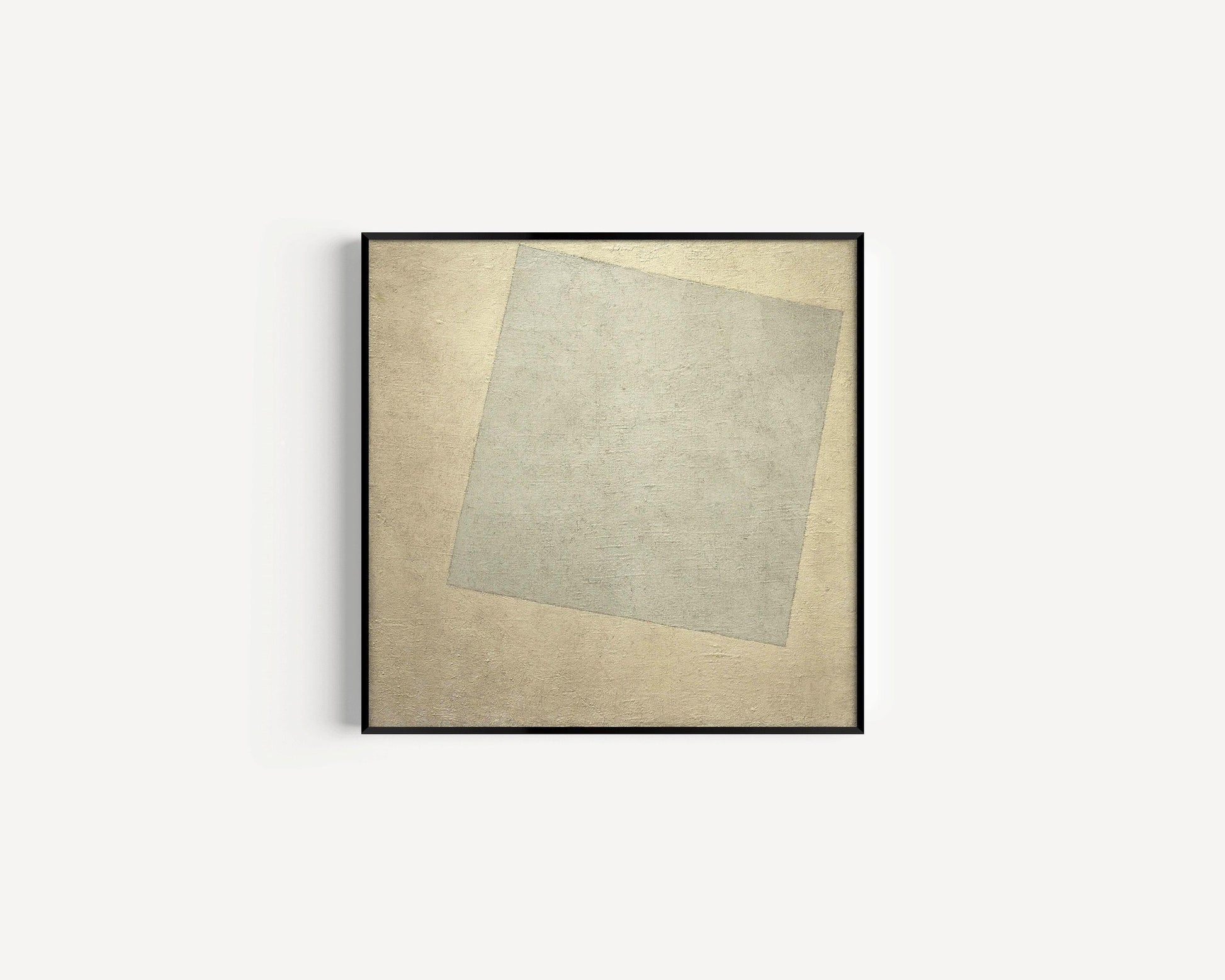 Estampe giclée blanche sur blanc de Kazimir Malevitch : Art abstrait moderne (1x1)