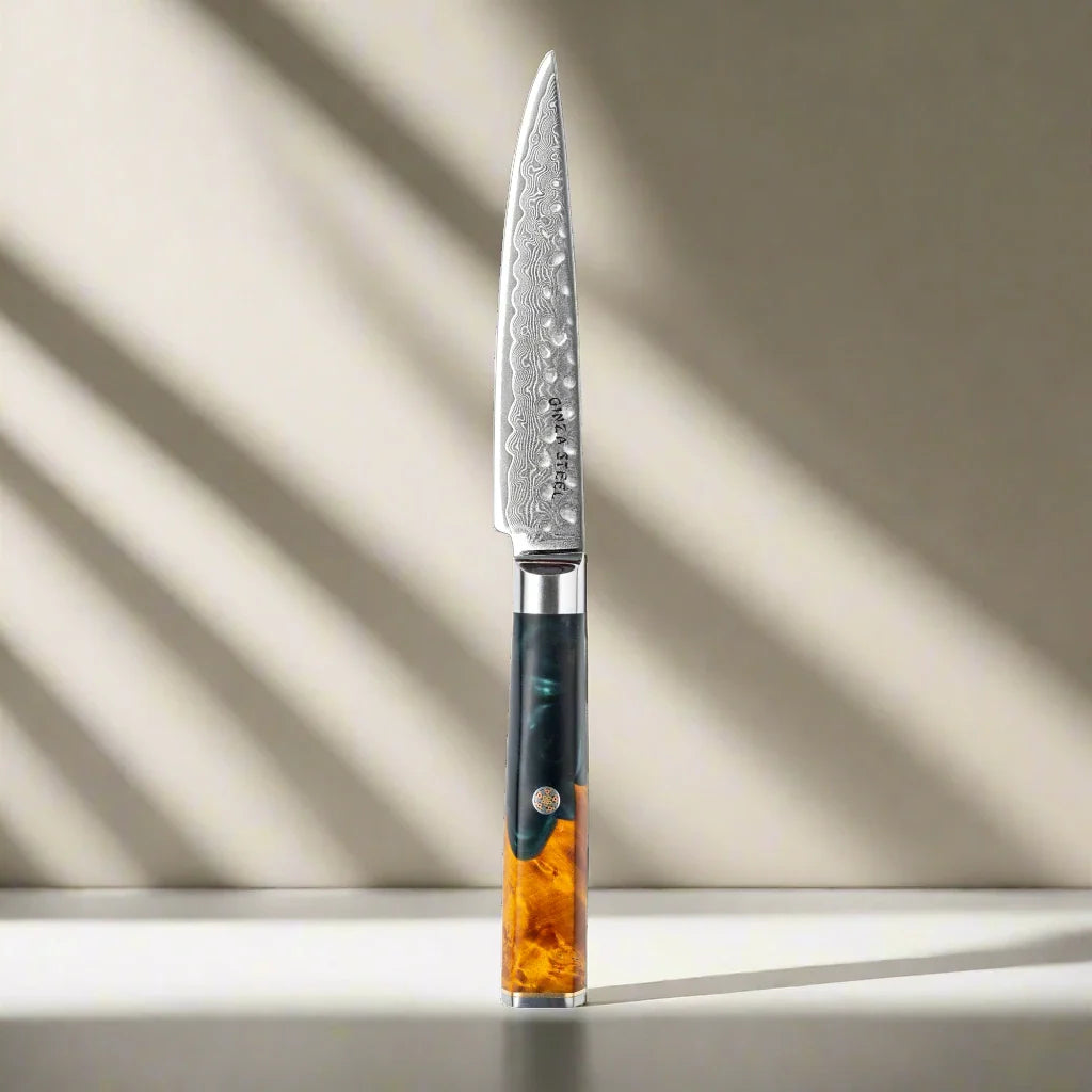 Kaze Katana – 6-Inch Utility Knife, Damascus VG10 Steel, 67 Layers