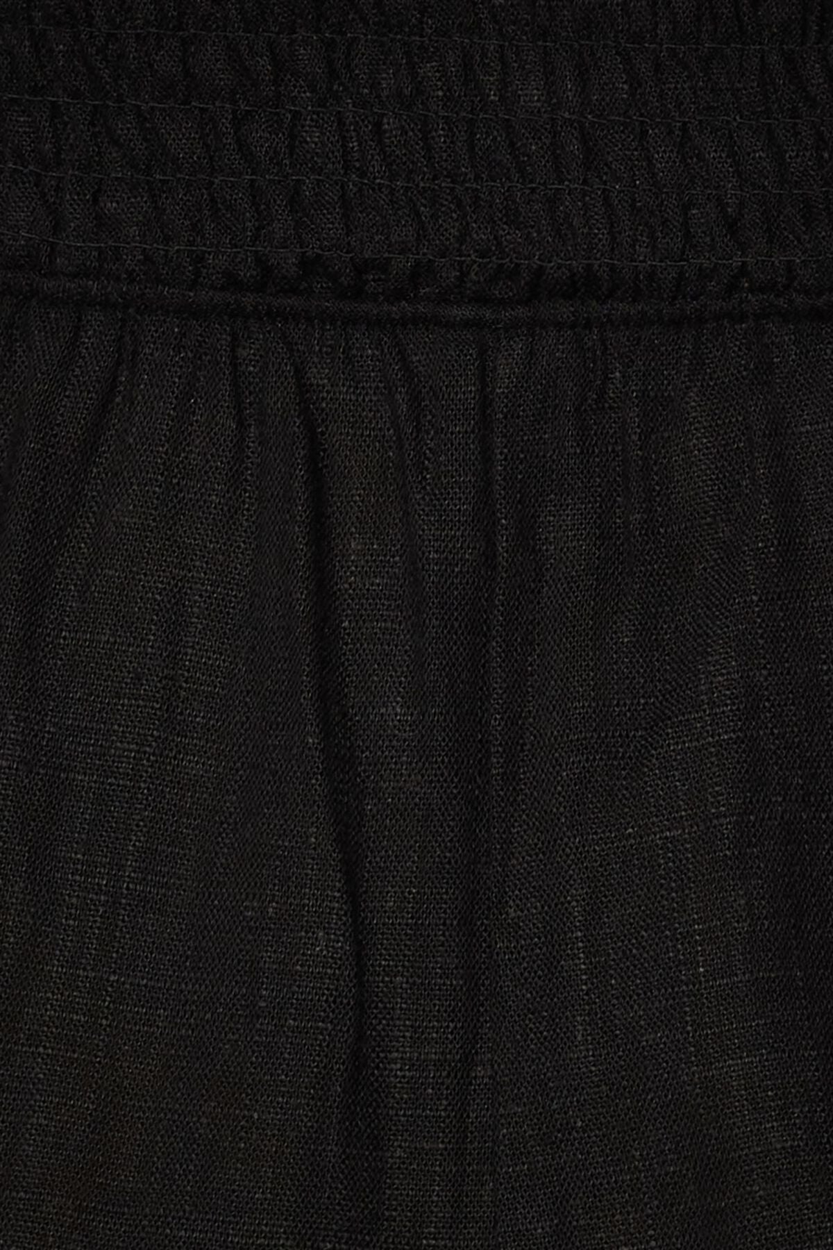 Smocked Linen Tube Jumpsuit