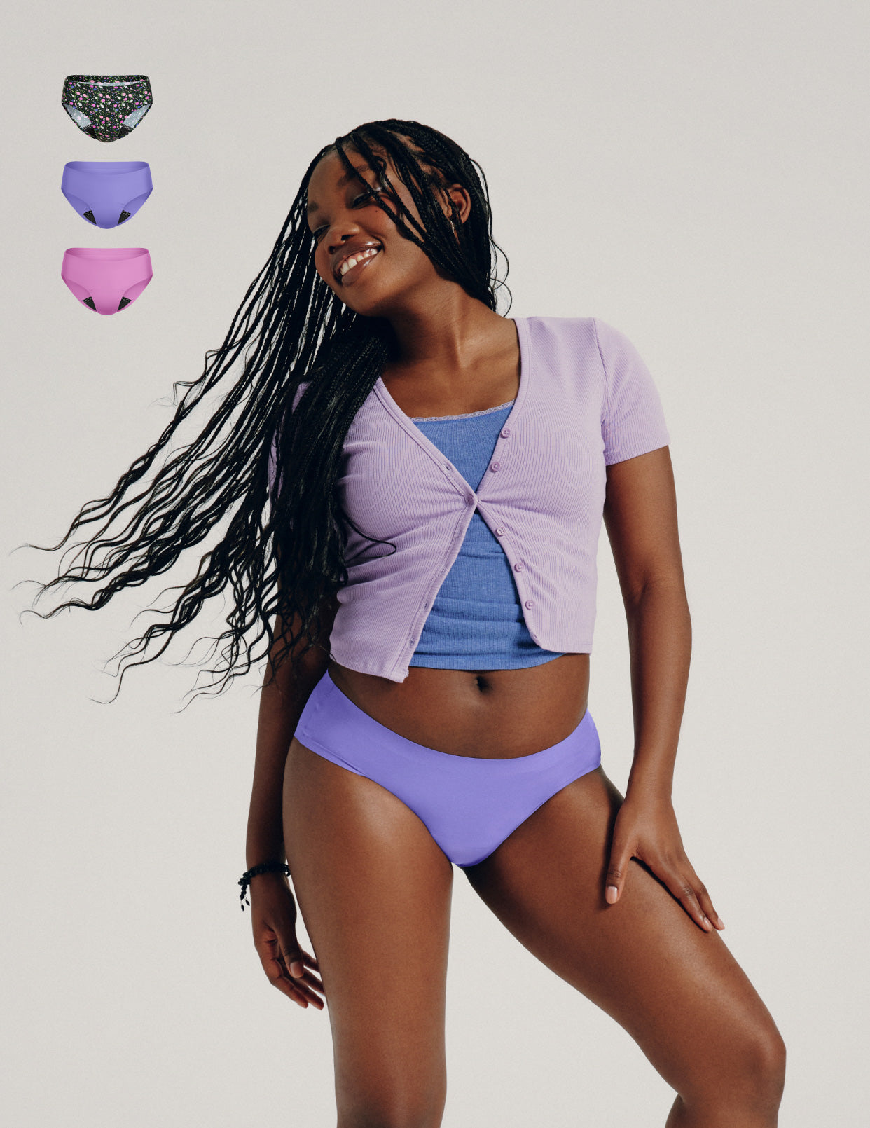 Teen Leakproof UltraThin No-Show Bikini 3-Pack
