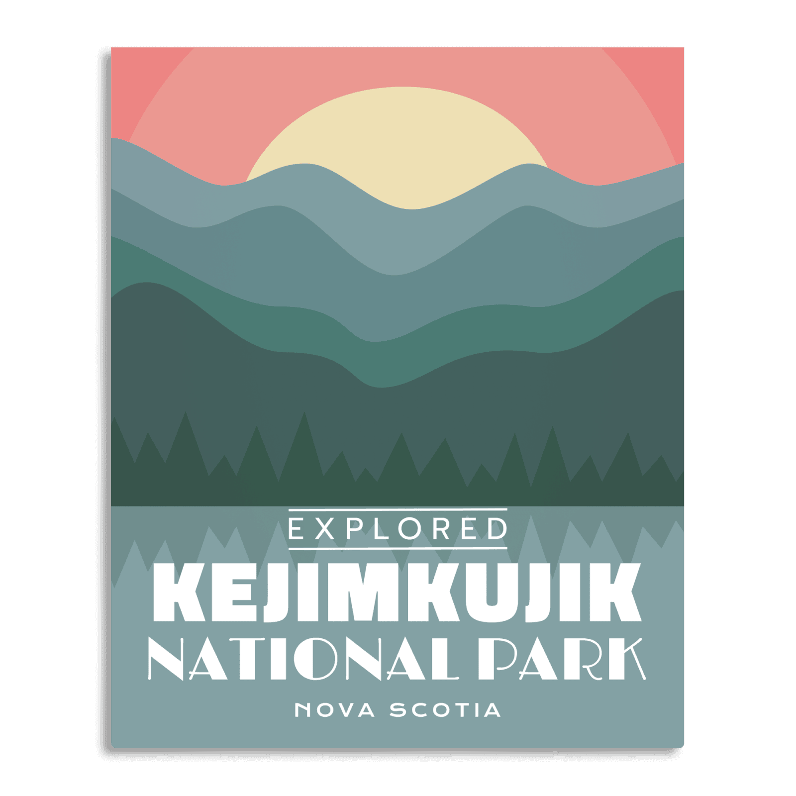 Affiche « Explorée » du parc national de Kejimkujik