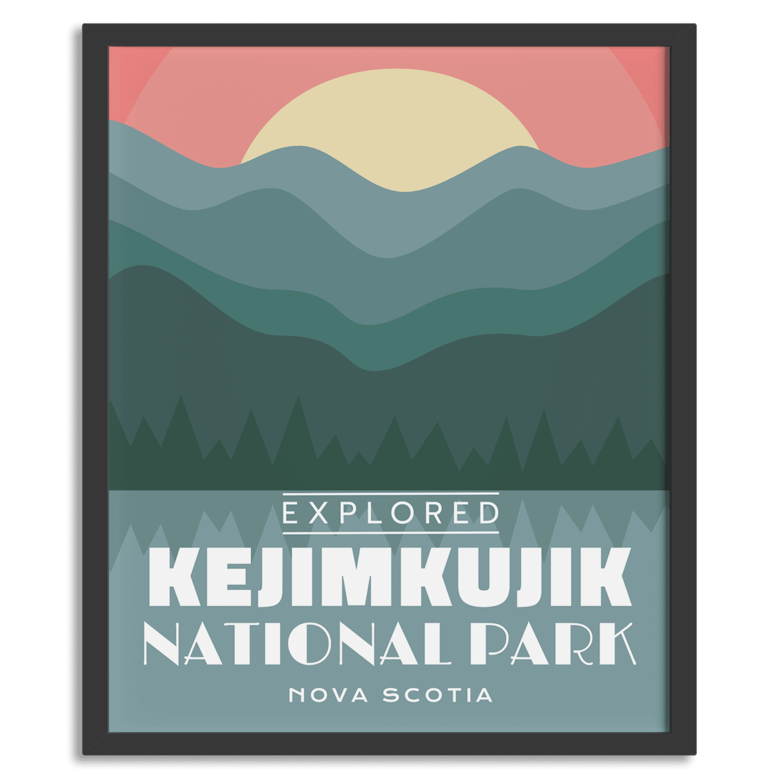 Affiche « Explorée » du parc national de Kejimkujik