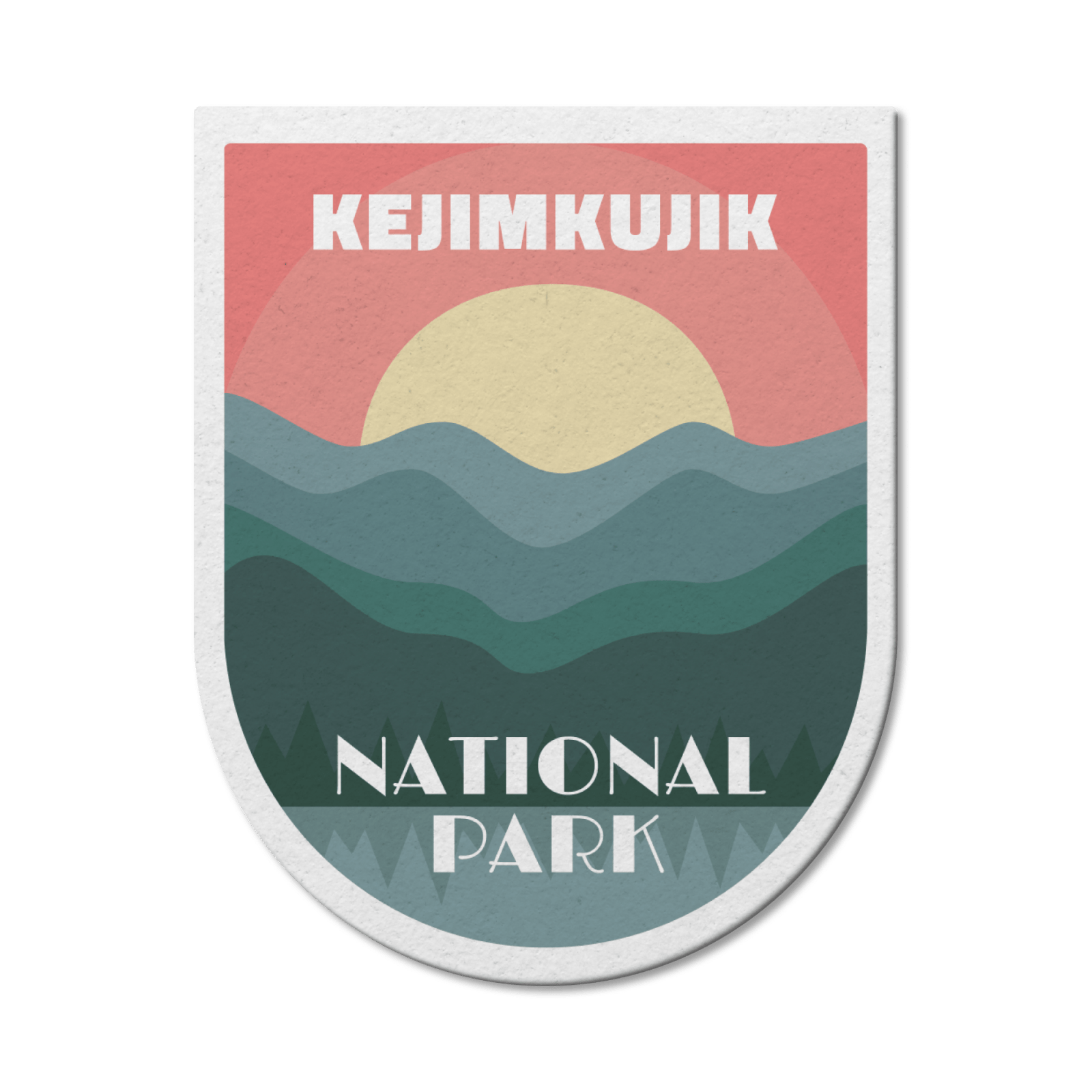 Autocollant en vinyle imperméable du parc national Kejimkujik du Canada 