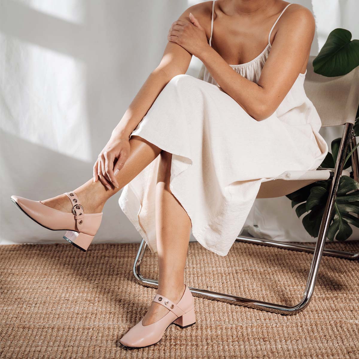 The BLVD Heeled Mary Jane Blush