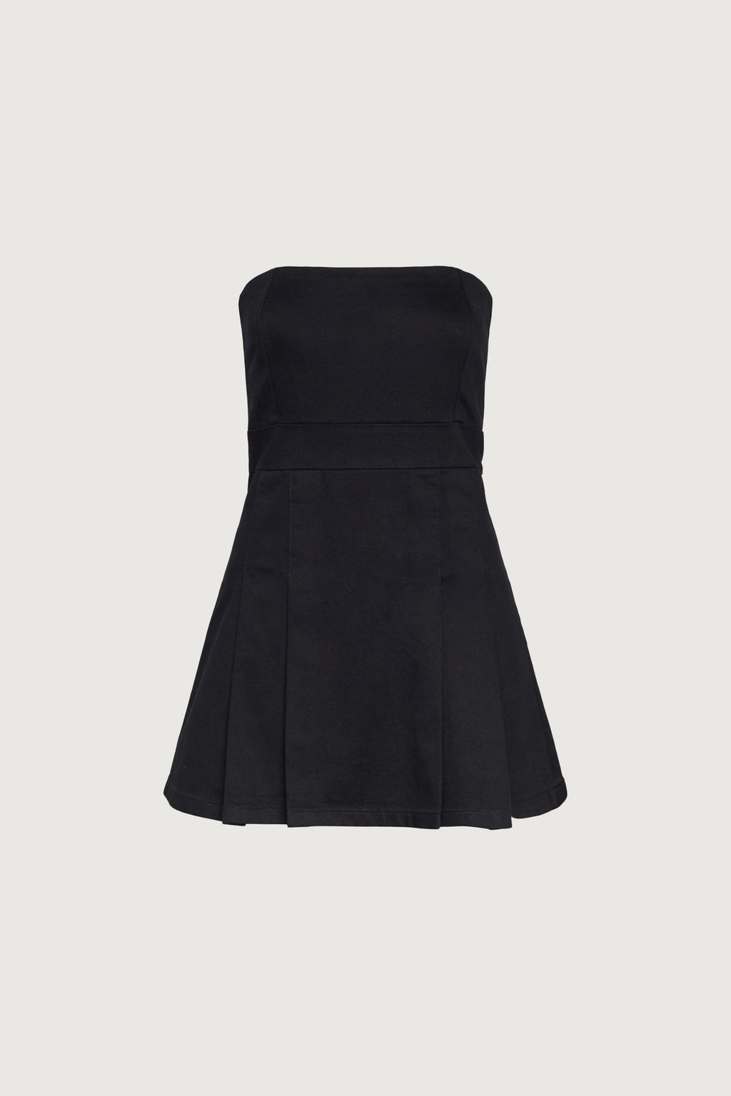 ROBE MINI PLISSÉE EN SERGÉ TUBE