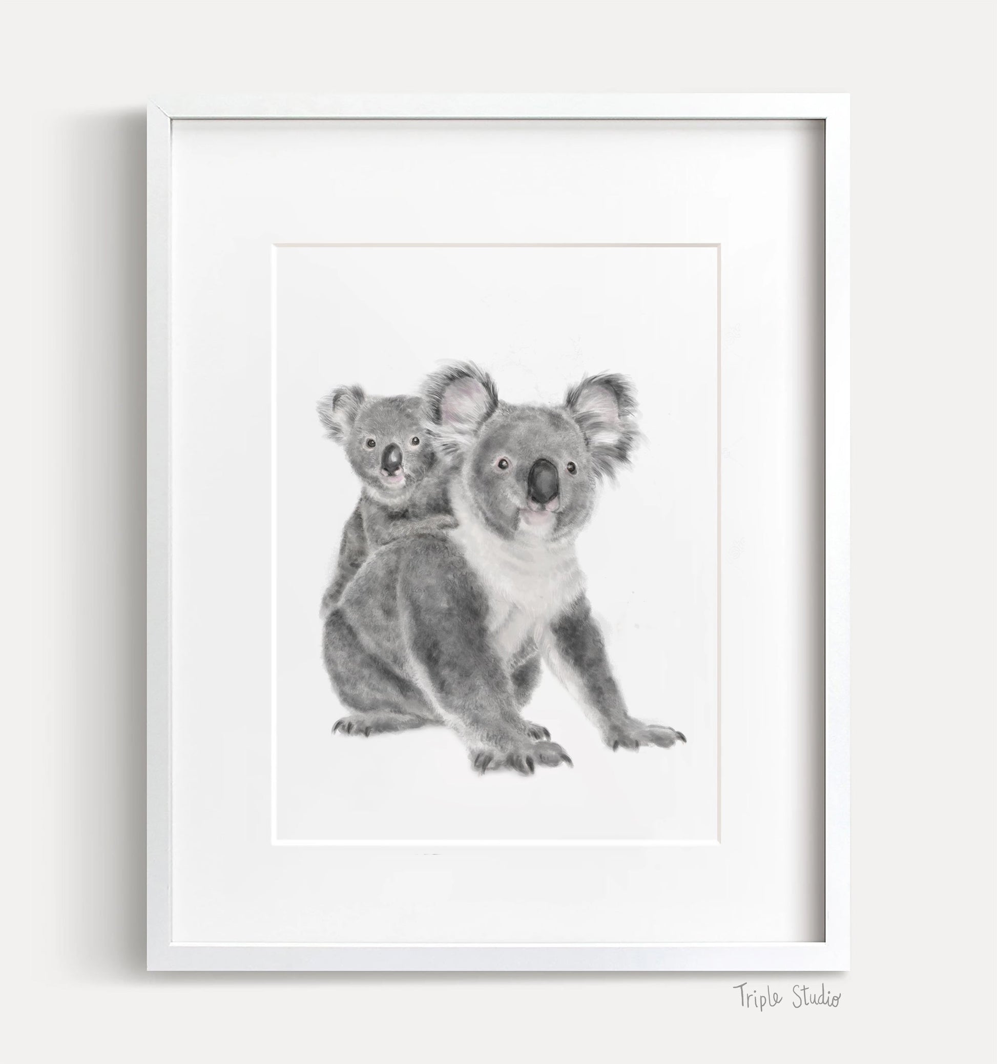 Tableau représentant un bébé koala et sa maman