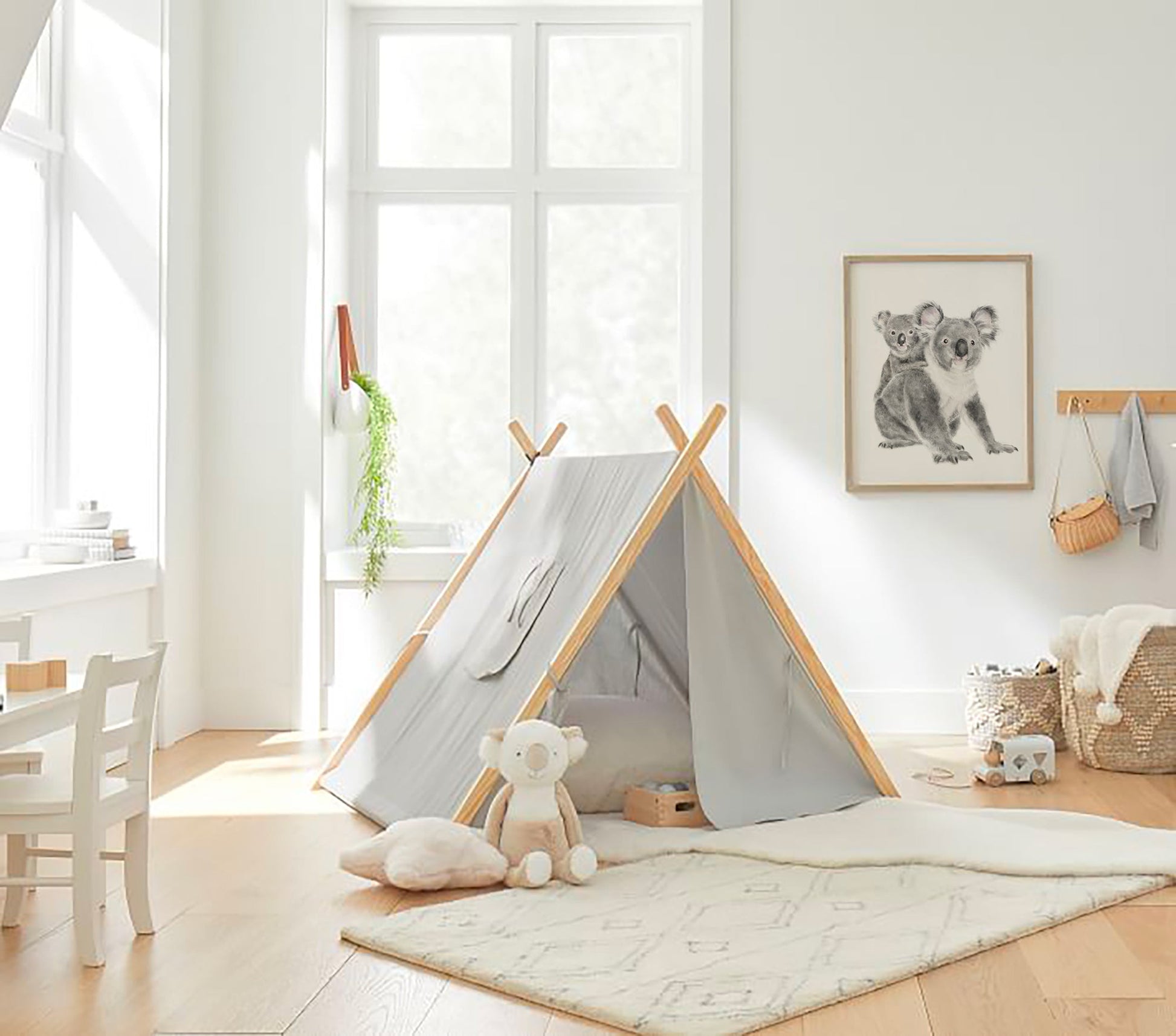 Tableau représentant un bébé koala et sa maman