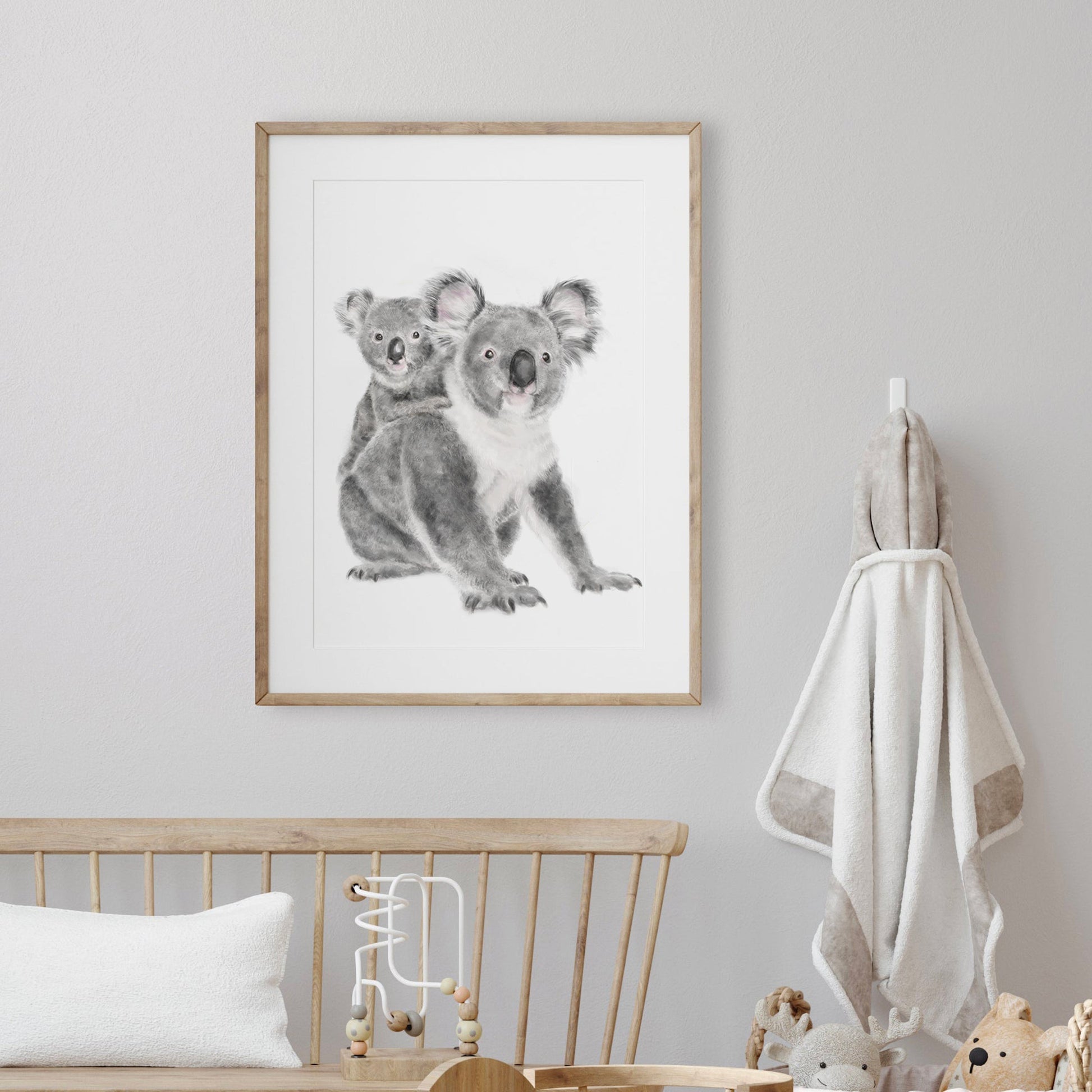 Tableau représentant un bébé koala et sa maman