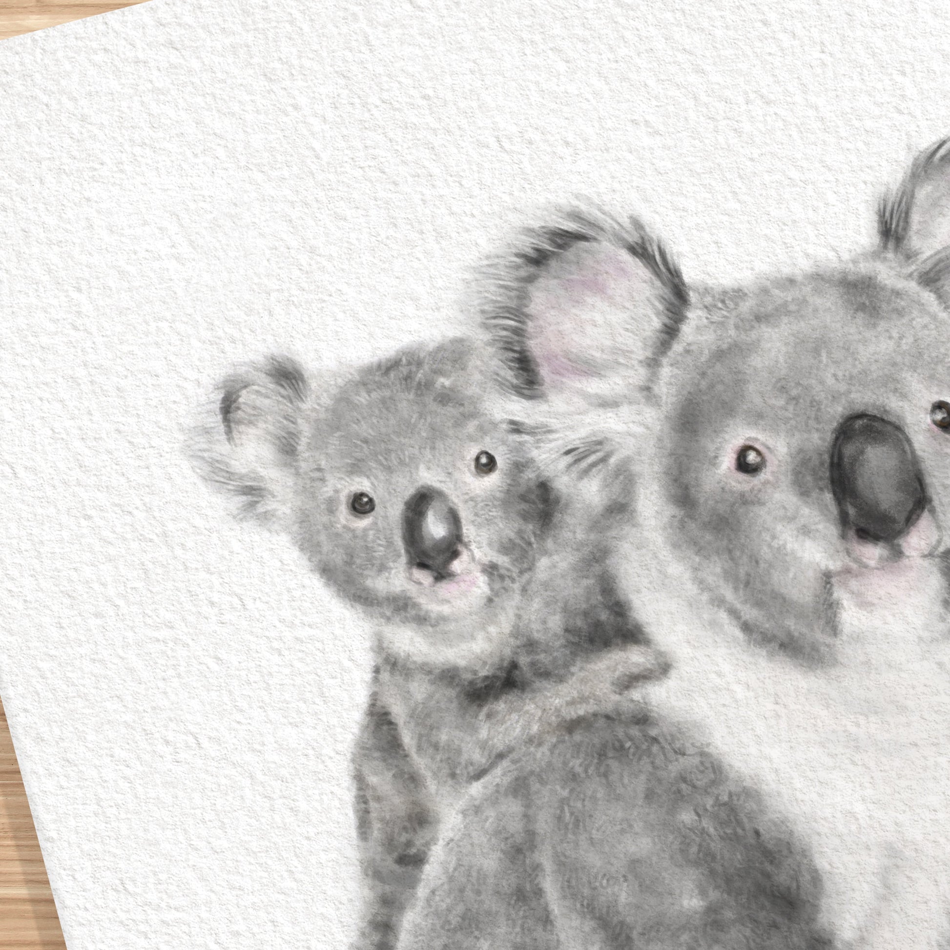 Tableau représentant un bébé koala et sa maman