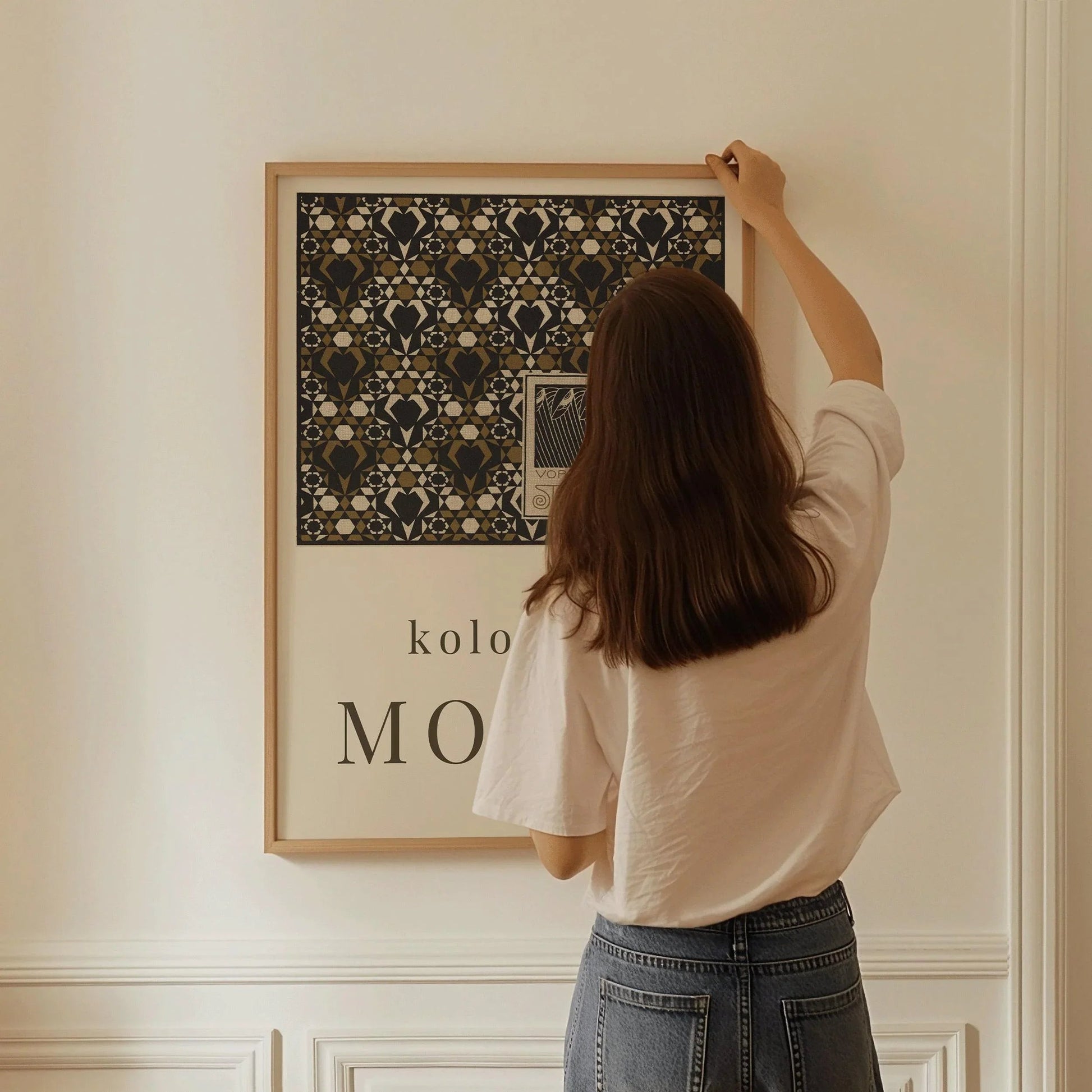 Koloman Moser - Papier de garde Starflower | Affiche d'exposition vintage célèbre (disponible encadrée à la main ou non encadrée)