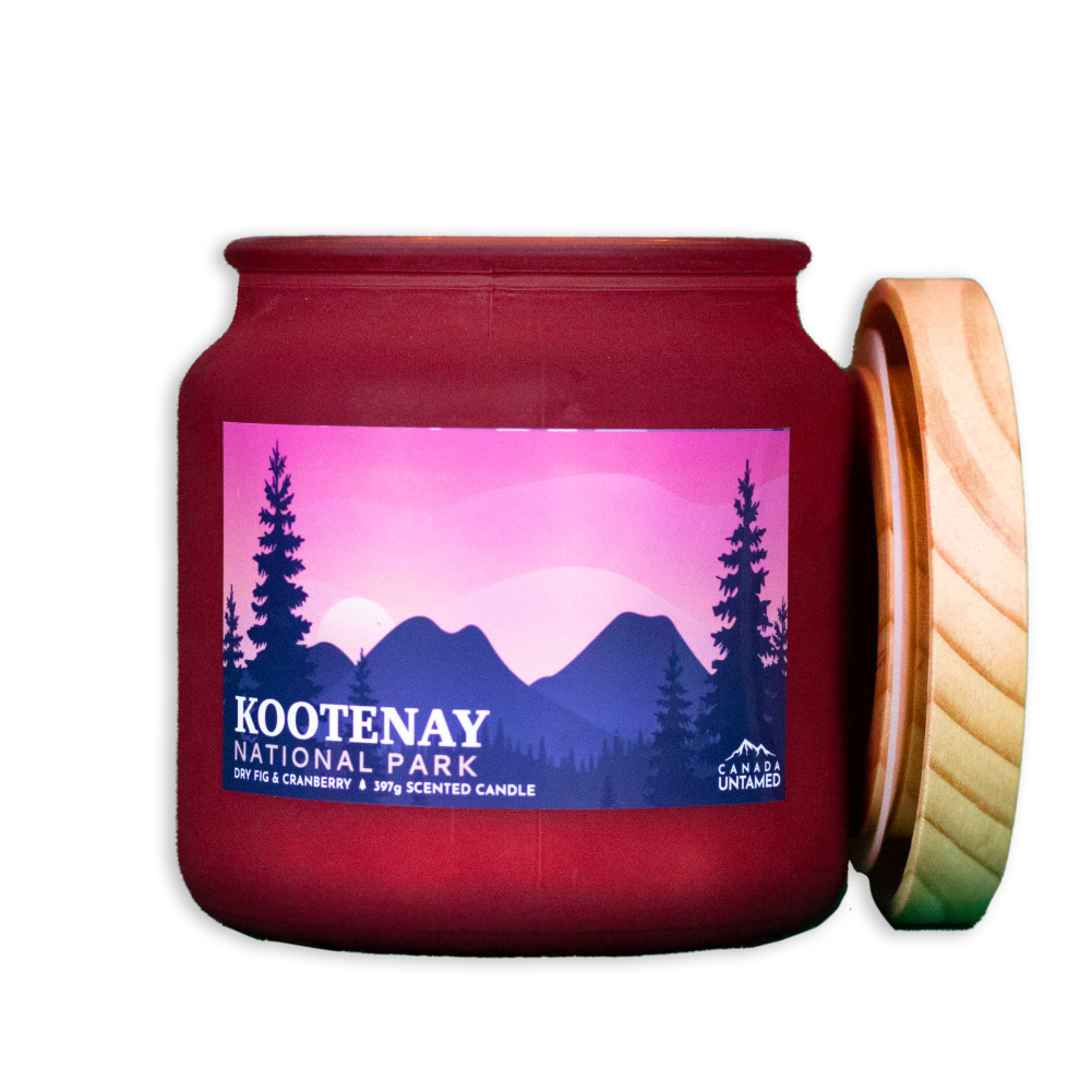 Bougie parfumée « FIGUES SÈCHES ET CANNEBERGE » du parc national Kootenay