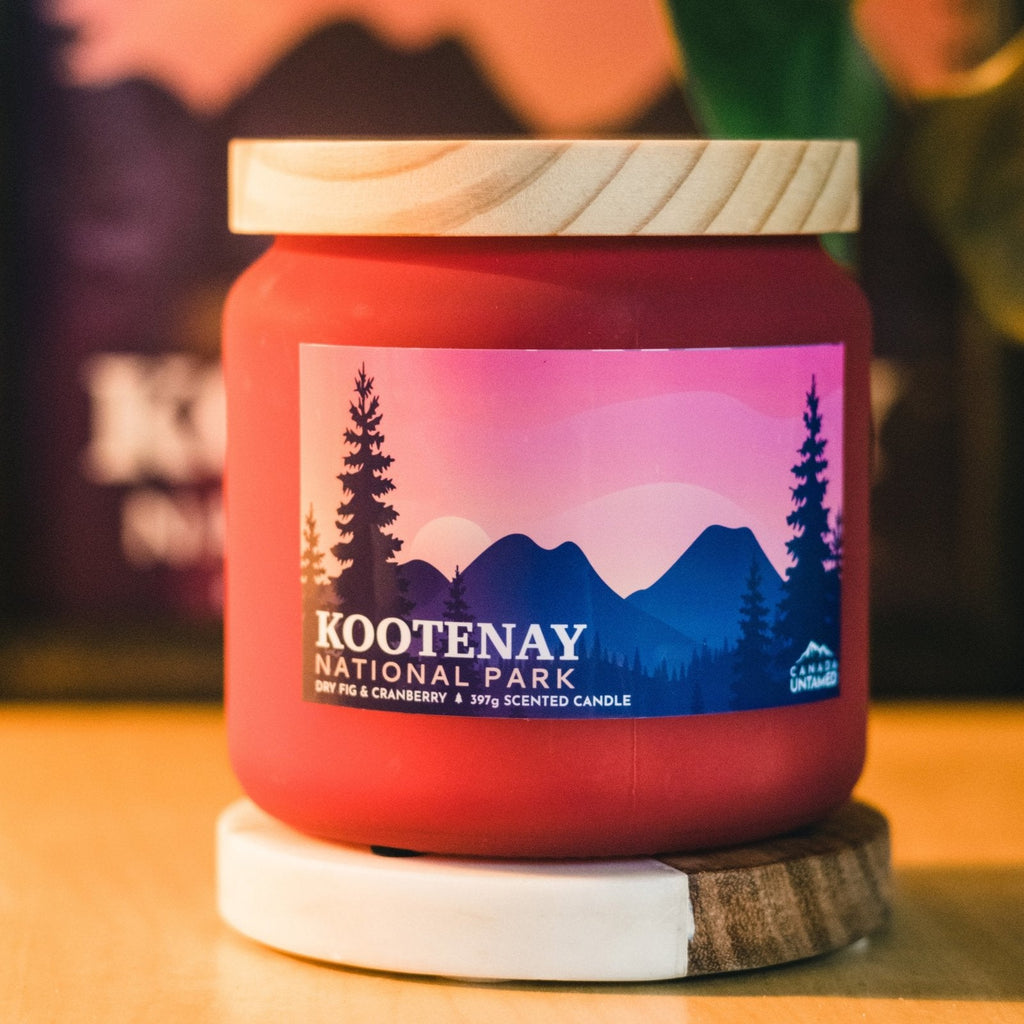 Bougie parfumée « FIGUES SÈCHES ET CANNEBERGE » du parc national Kootenay