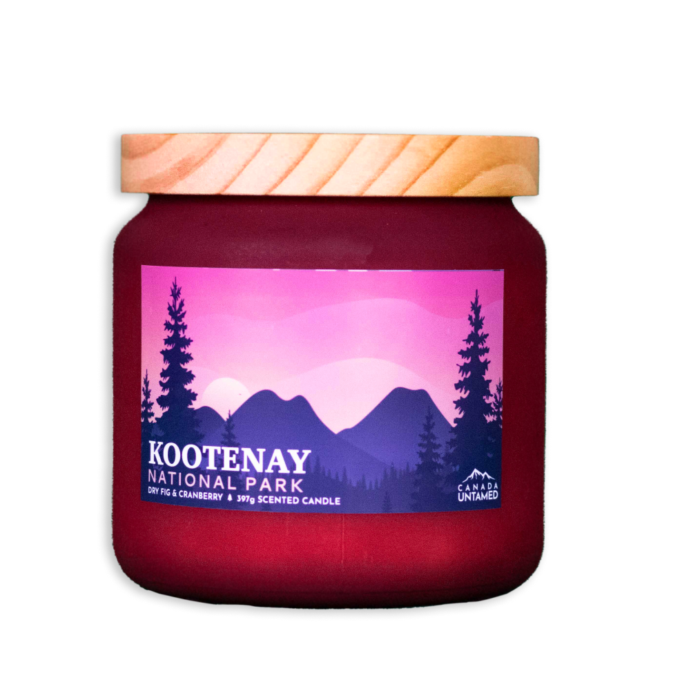Bougie parfumée « FIGUES SÈCHES ET CANNEBERGE » du parc national Kootenay