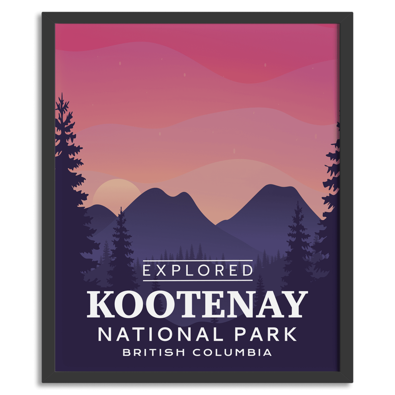 Kootenay National Park 'Explored' Poster, Canada Parks