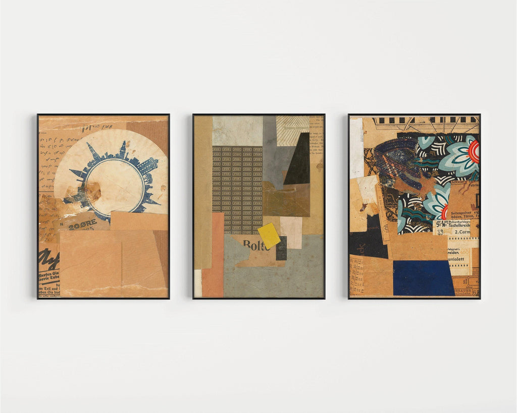 Kurt Schwitters Bauhaus Collage Print Set : Art dadaïsme vintage