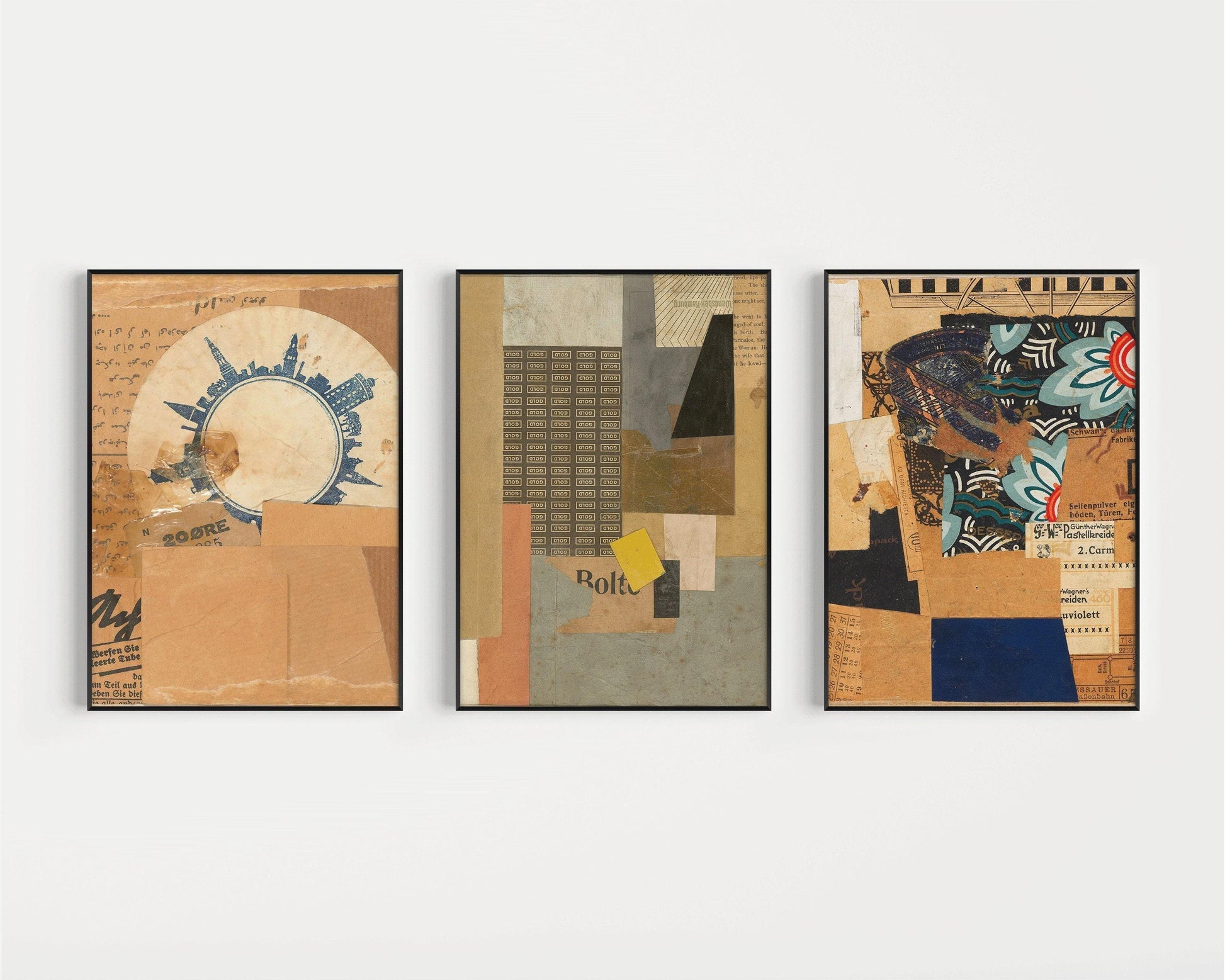Kurt Schwitters Bauhaus Collage Print Set : Art dadaïsme vintage
