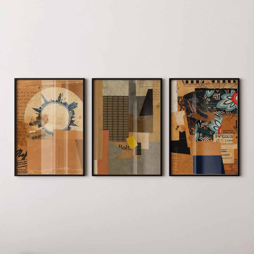 Kurt Schwitters Bauhaus Collage Print Set : Art dadaïsme vintage