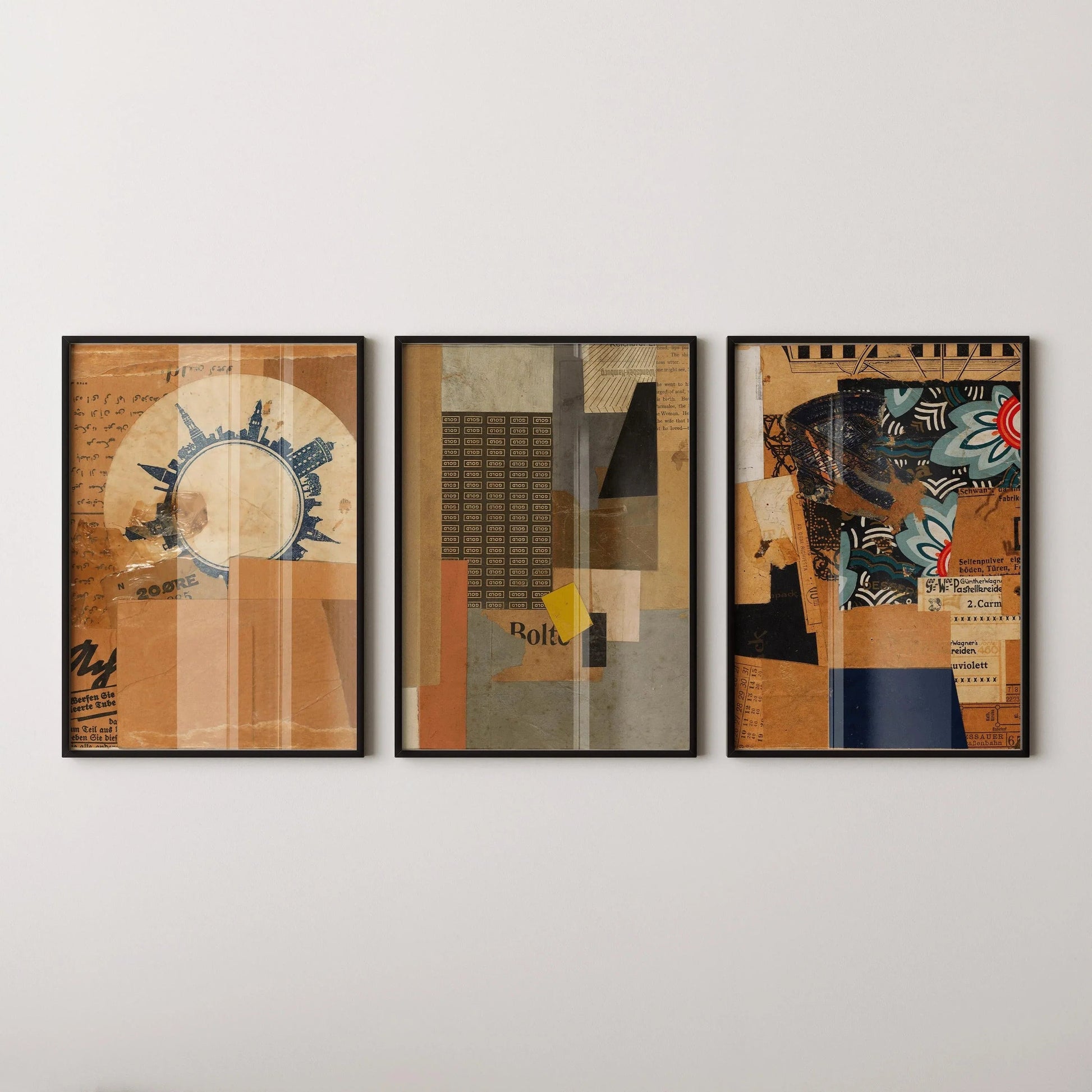Kurt Schwitters Bauhaus Collage Print Set : Art dadaïsme vintage