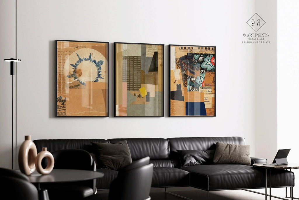 Kurt Schwitters Bauhaus Collage Print Set : Art dadaïsme vintage