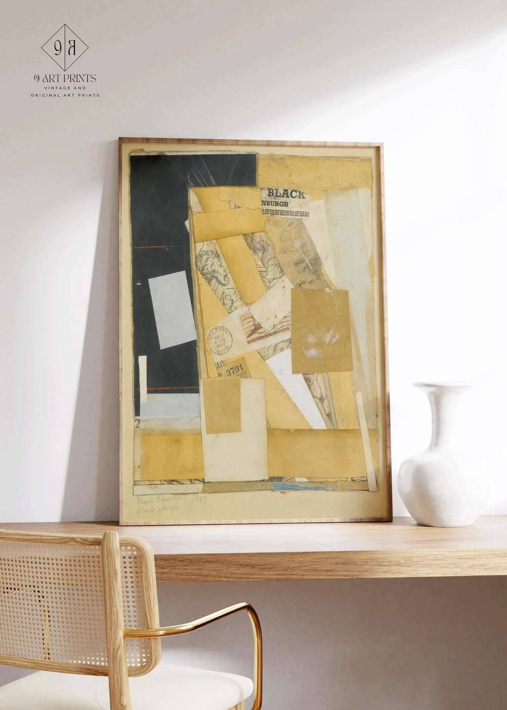 Kurt Schwitters Black NBurgh Giclee Print : Art de collage dadaïste
