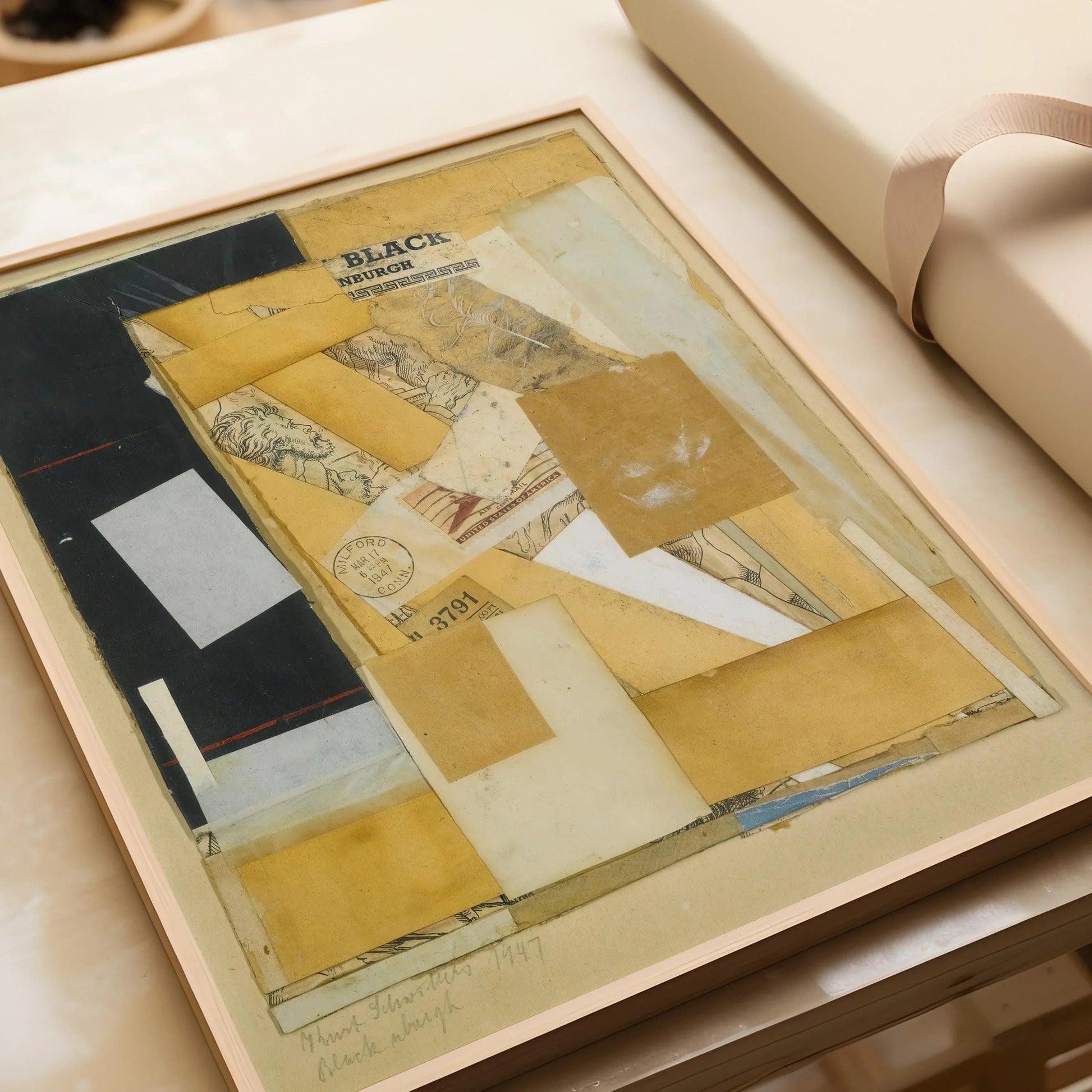 Kurt Schwitters Black NBurgh Giclee Print : Art de collage dadaïste