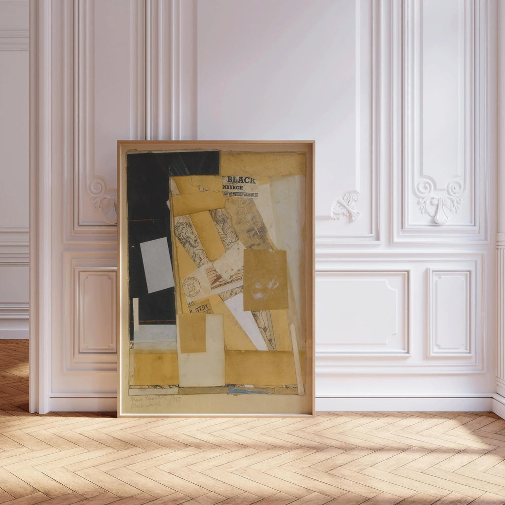 Kurt Schwitters Black NBurgh Giclee Print : Art de collage dadaïste