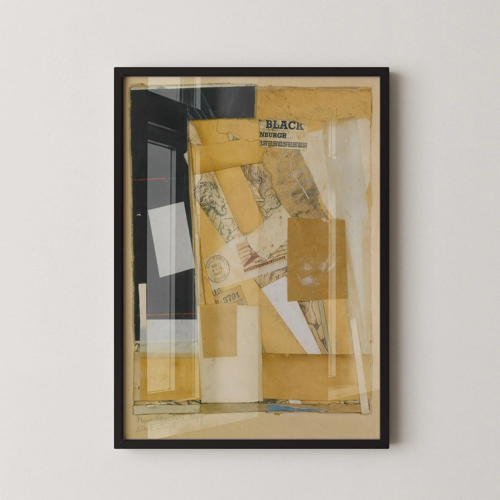 Kurt Schwitters Black NBurgh Giclee Print : Art de collage dadaïste