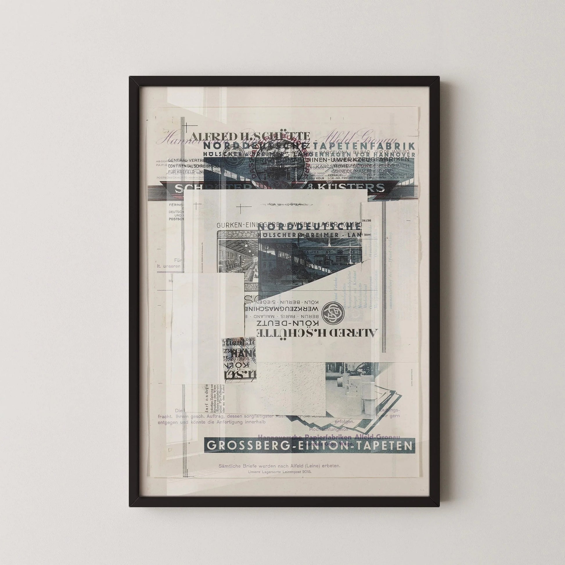 Kurt Schwitters Collage Art Print: Dadaist Constructivist (Framed Available)