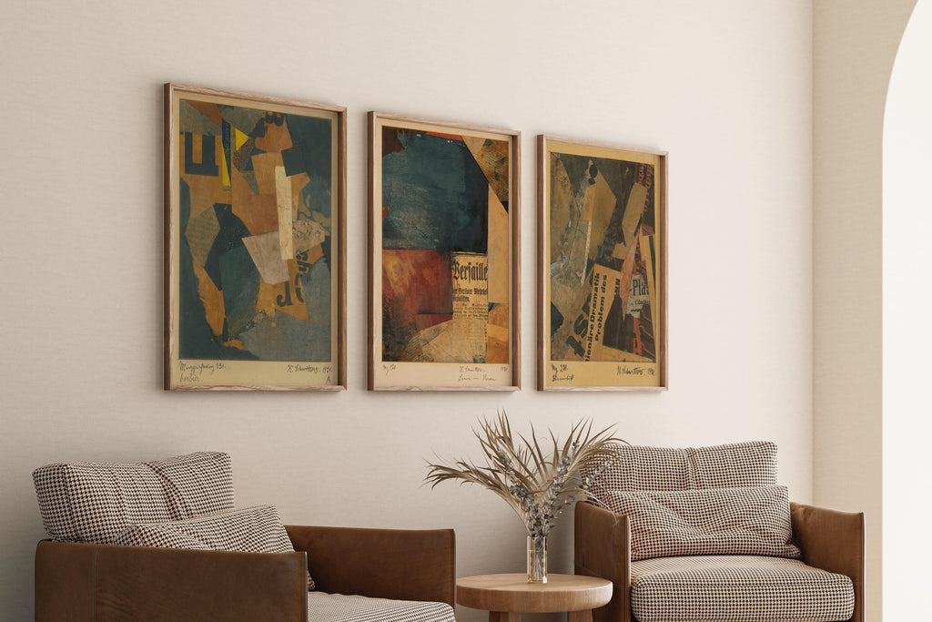Kurt Schwitters Collage Art Print Set : Style Bauhaus Dadaïsme
