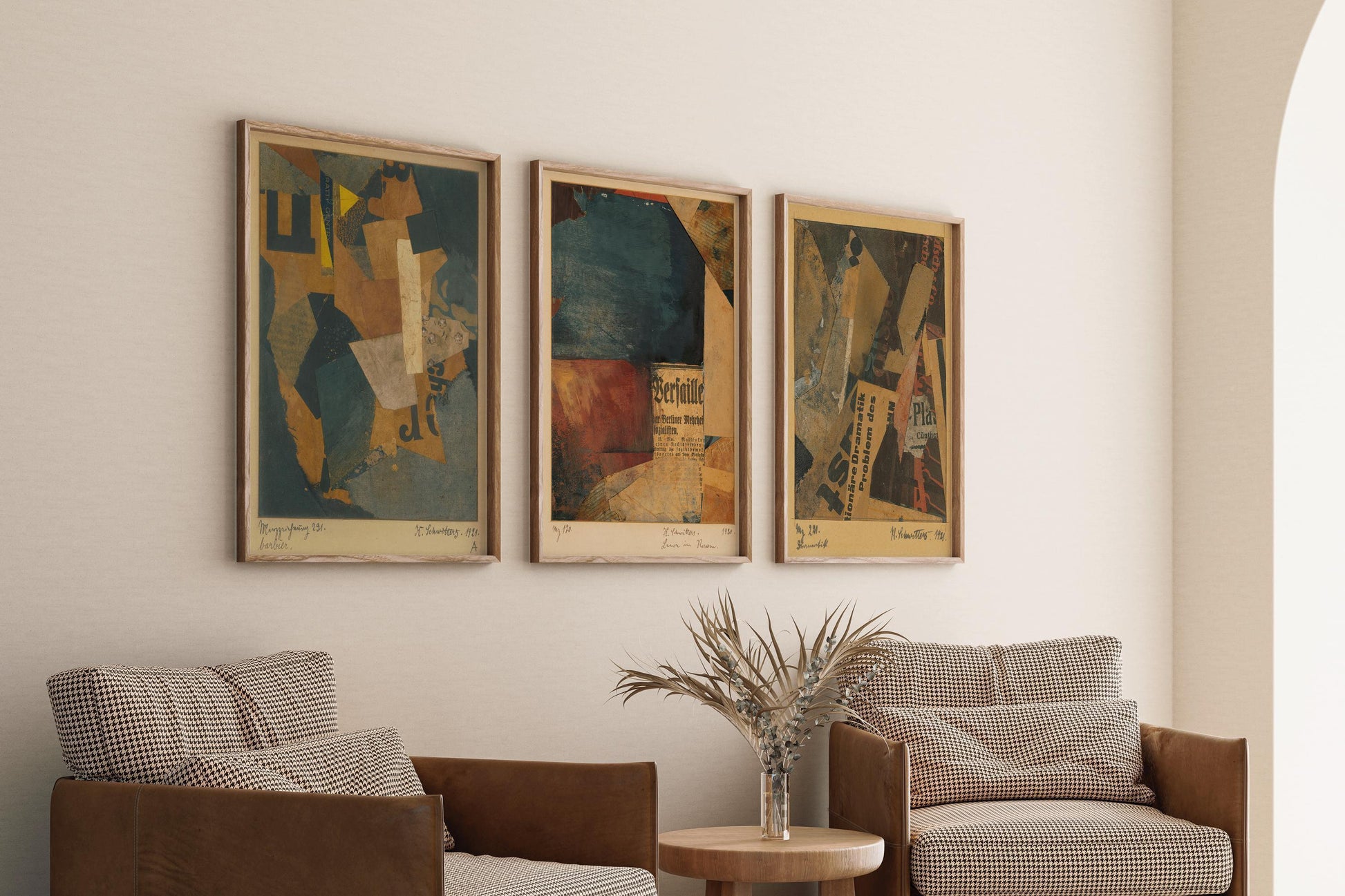 Kurt Schwitters Collage Art Print Set : Style Bauhaus Dadaïsme