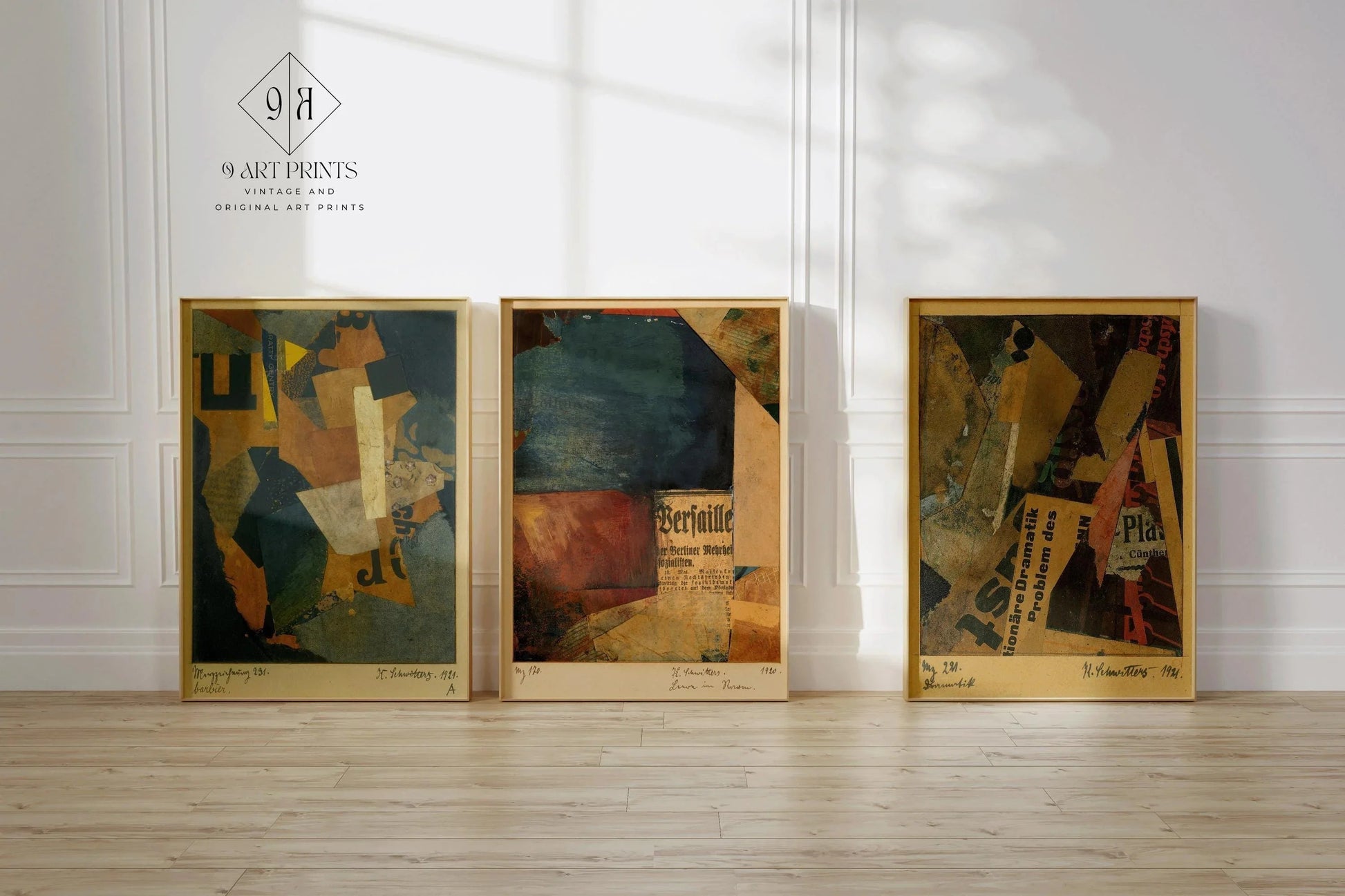 Kurt Schwitters Collage Art Print Set : Style Bauhaus Dadaïsme