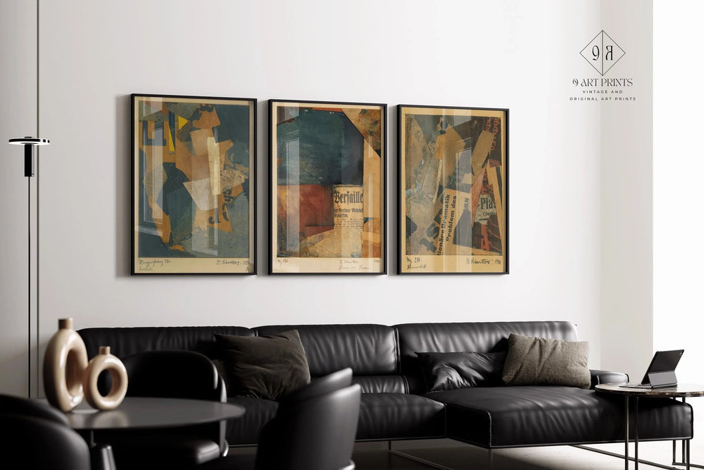Kurt Schwitters Collage Art Print Set : Style Bauhaus Dadaïsme