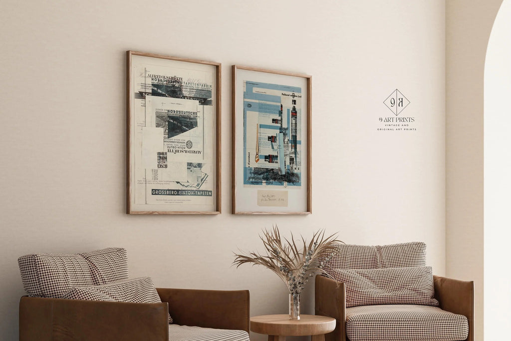 Affiches de Kurt Schwitters : tirages d'art dadaïstes du Bauhaus