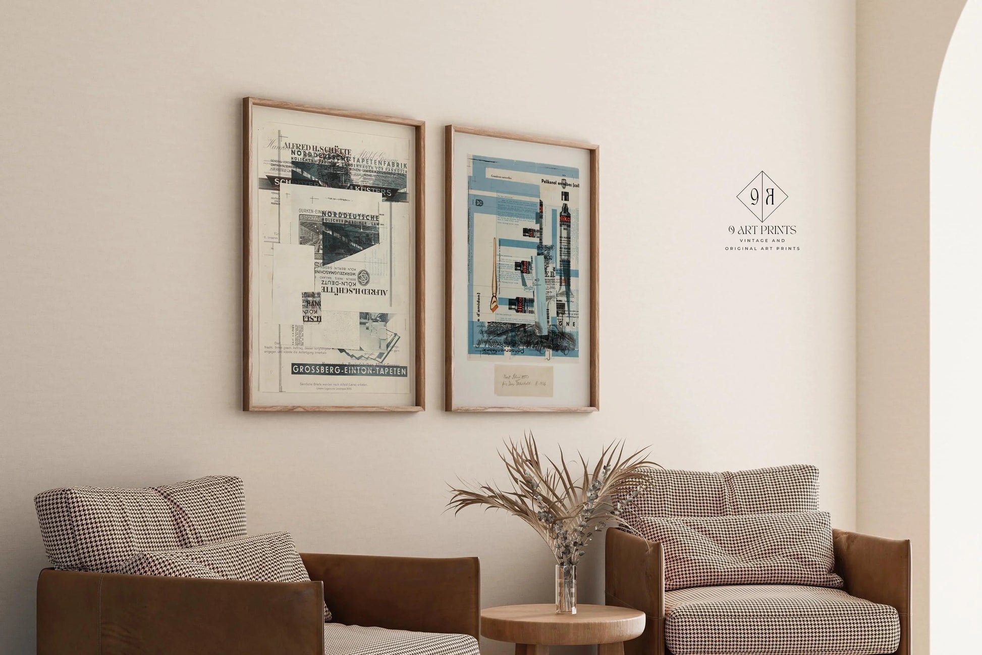 Affiches de Kurt Schwitters : tirages d'art dadaïstes du Bauhaus