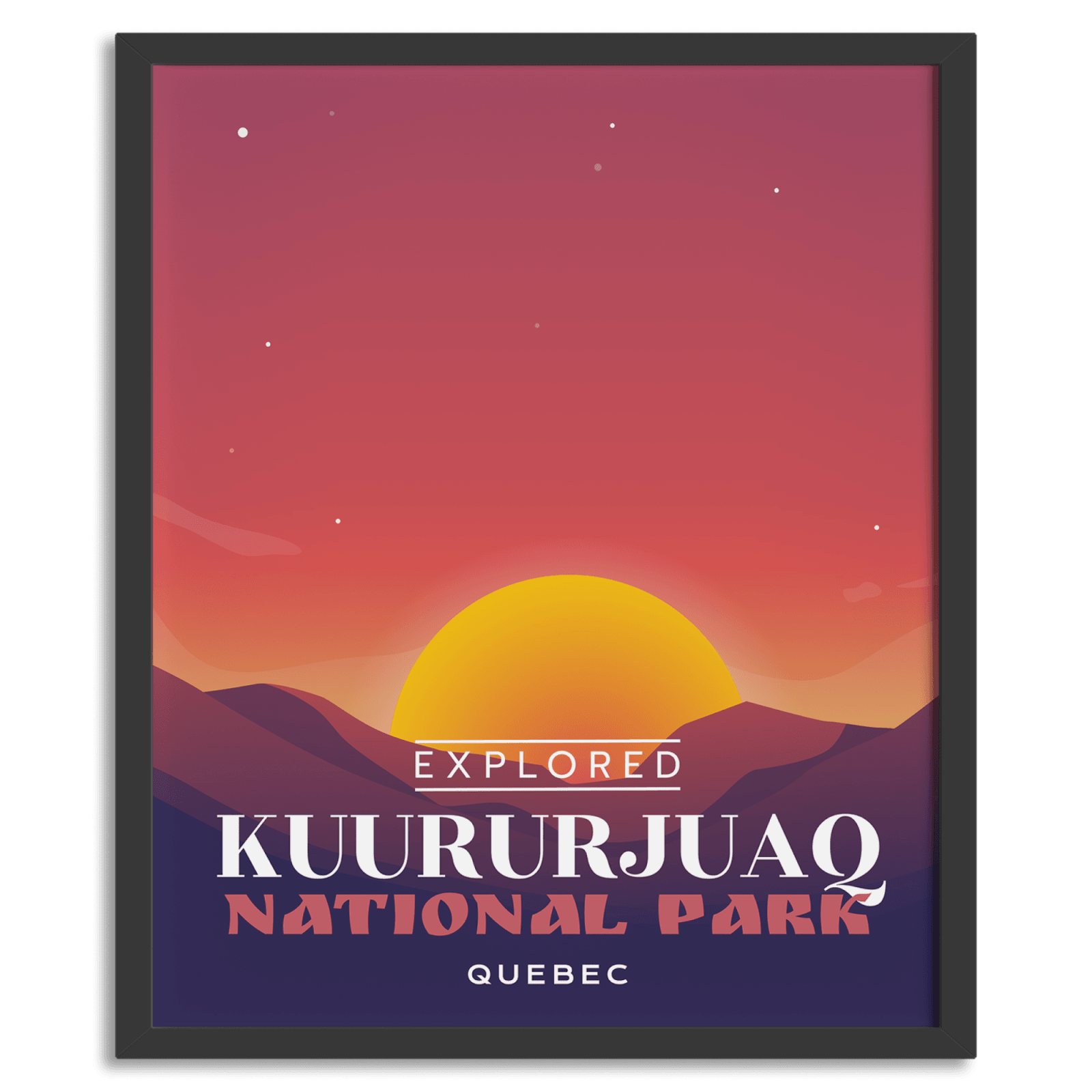 Affiche « Explorée » du parc national de Kuururjuaq