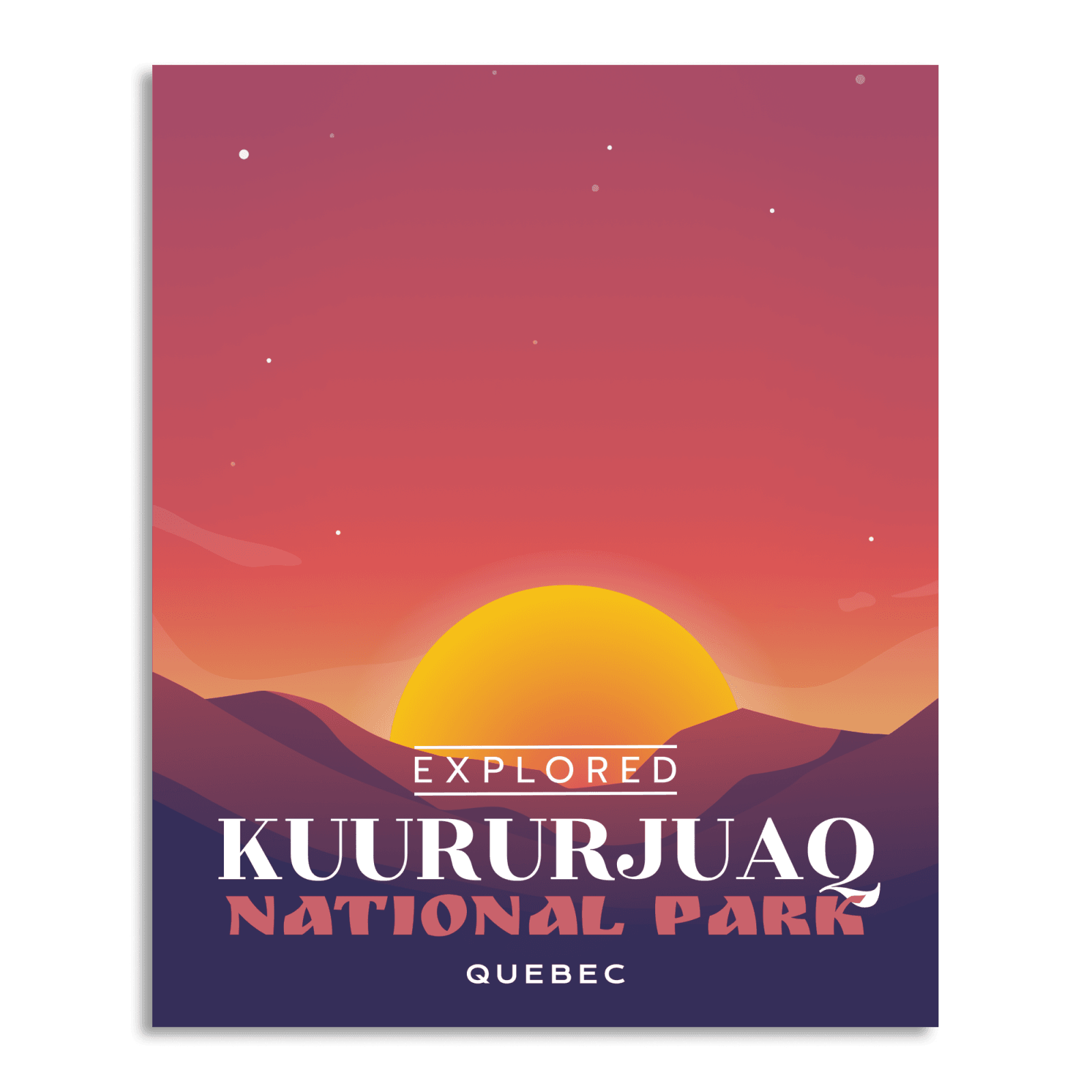 Affiche « Explorée » du parc national de Kuururjuaq