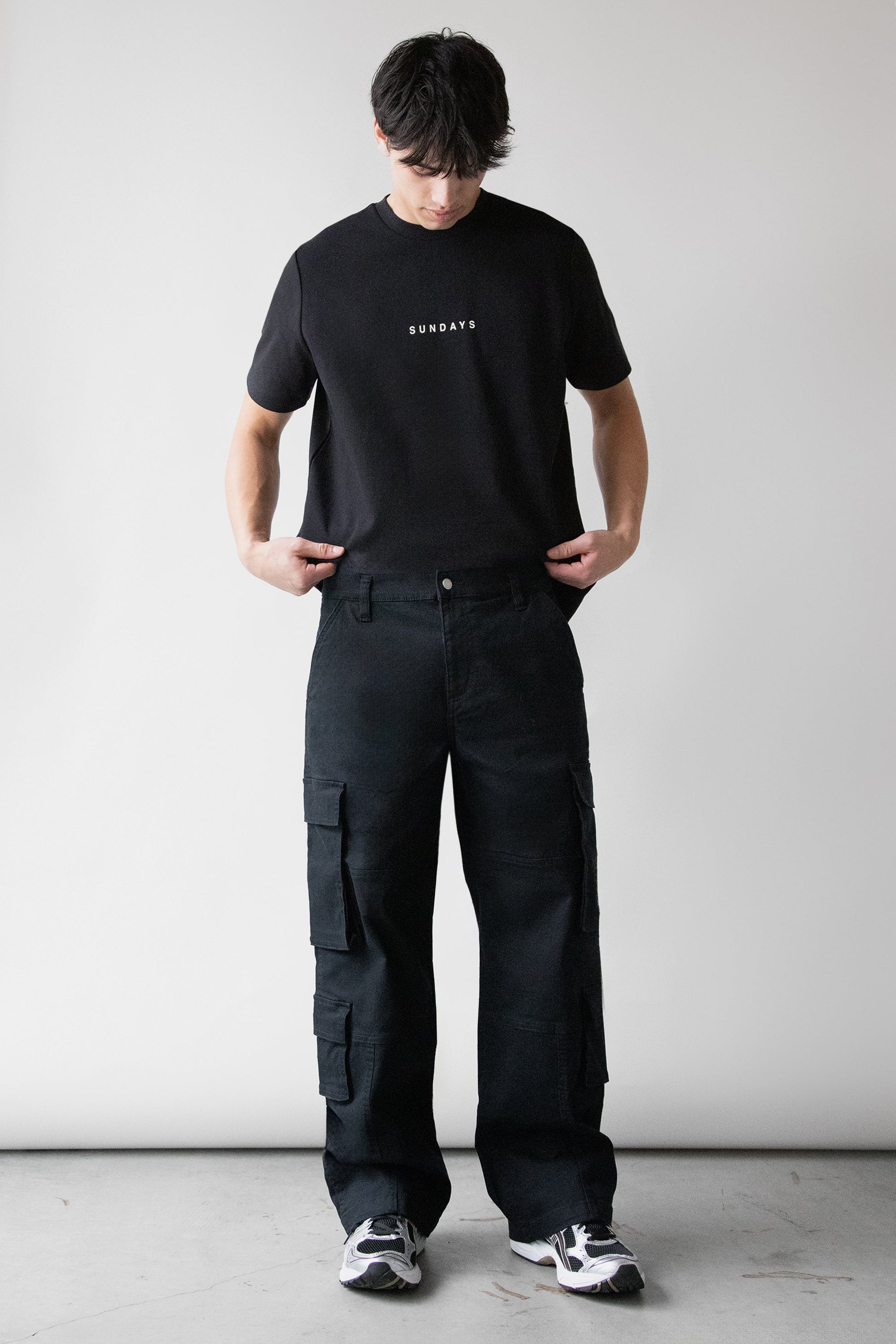 PANTALON CARGO EN SERGÉ
