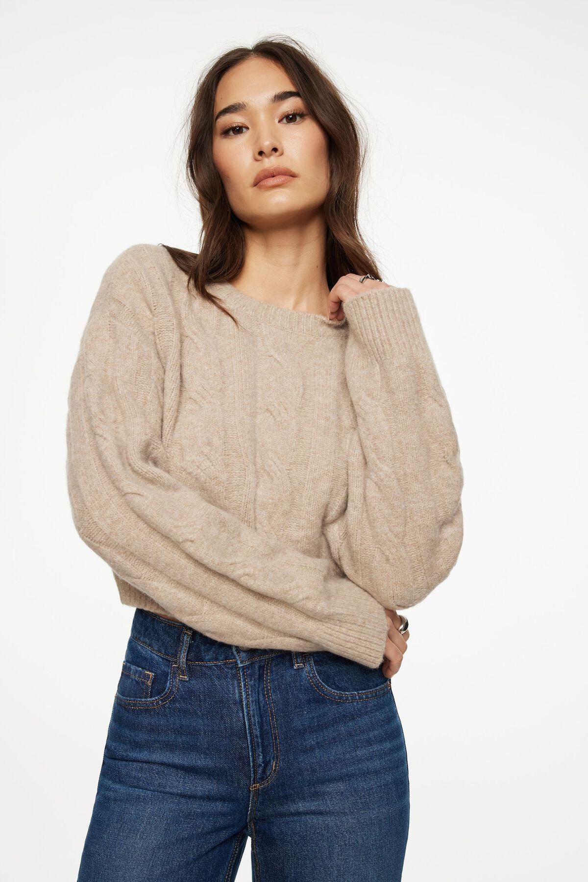 Heavenlyarn™ Luana Cable Knit Sweater