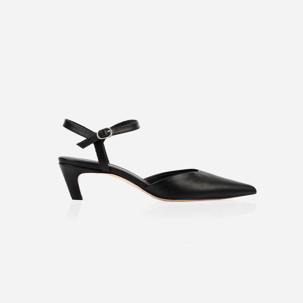 The Claire Kitten Heel Black