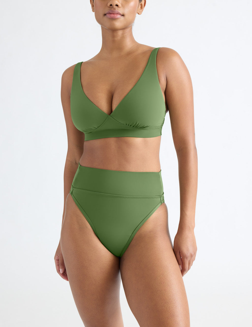 Bas de bain taille haute anti-fuites