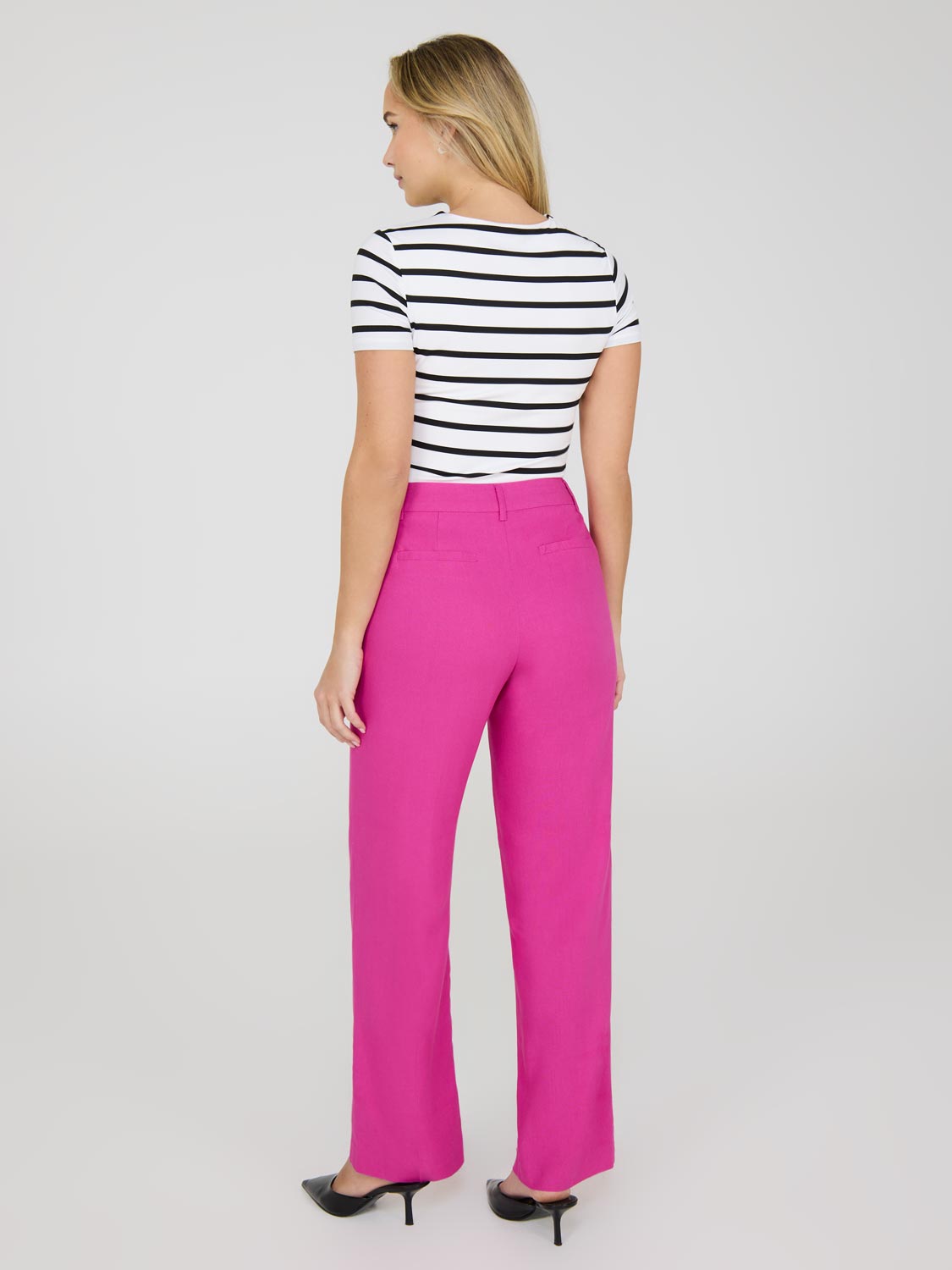 Pantalon large en lin