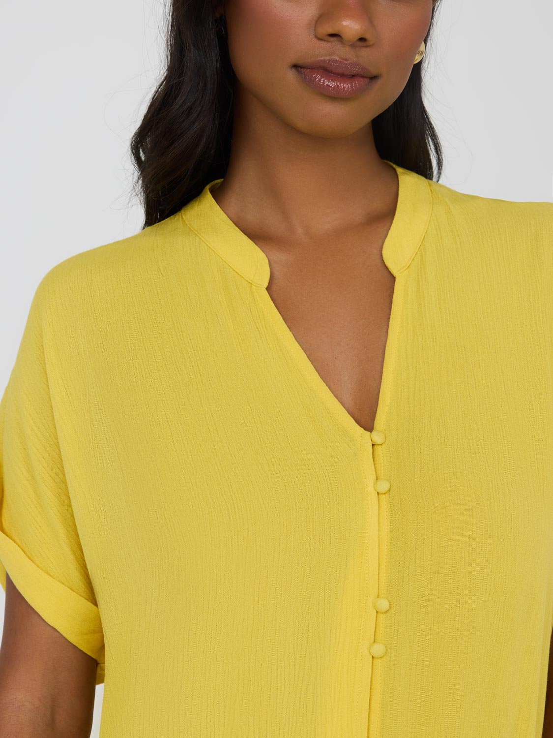 Mini-robe en gaze froissée
