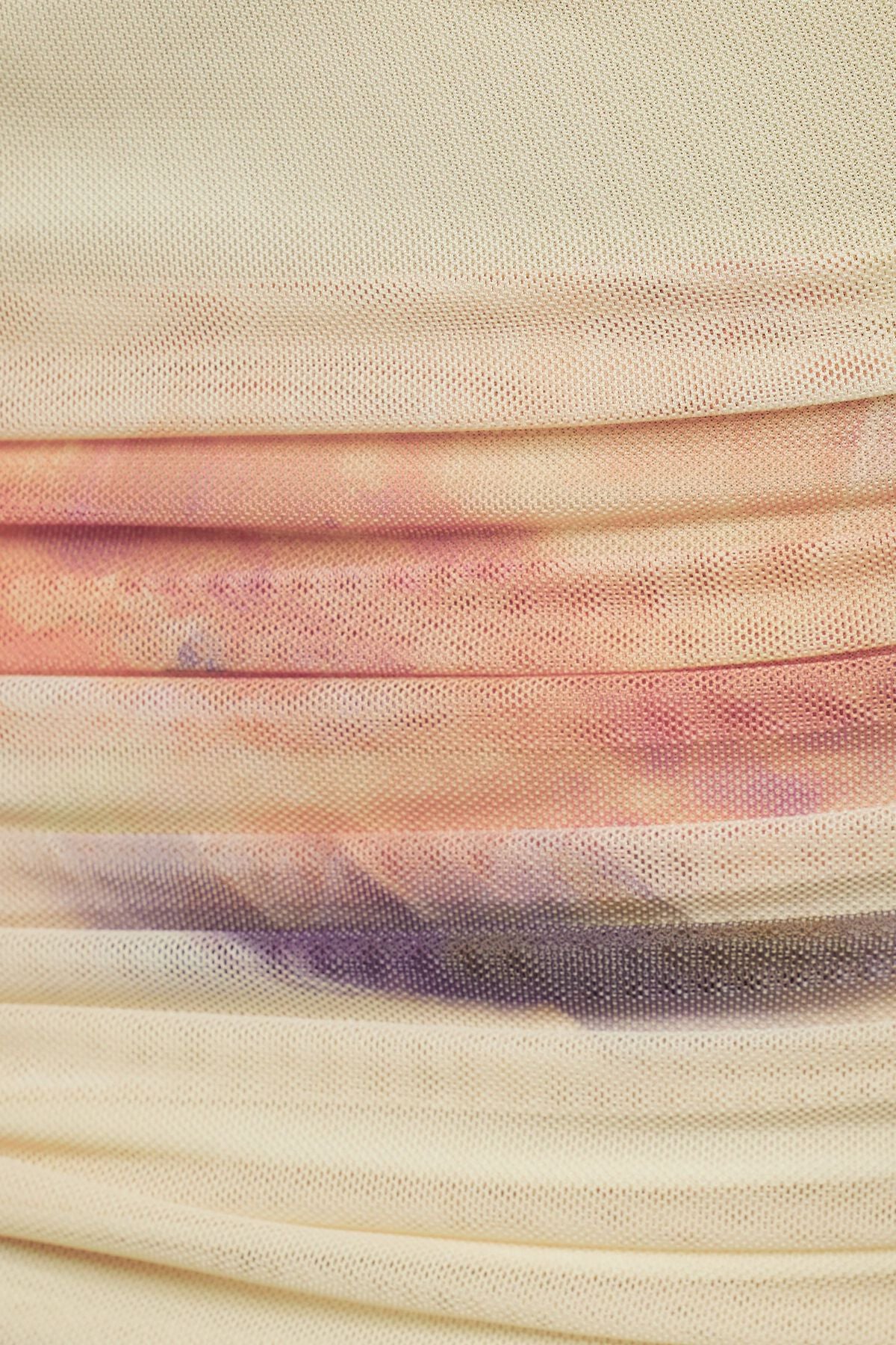 Salma Ruched Mesh Bustier Top