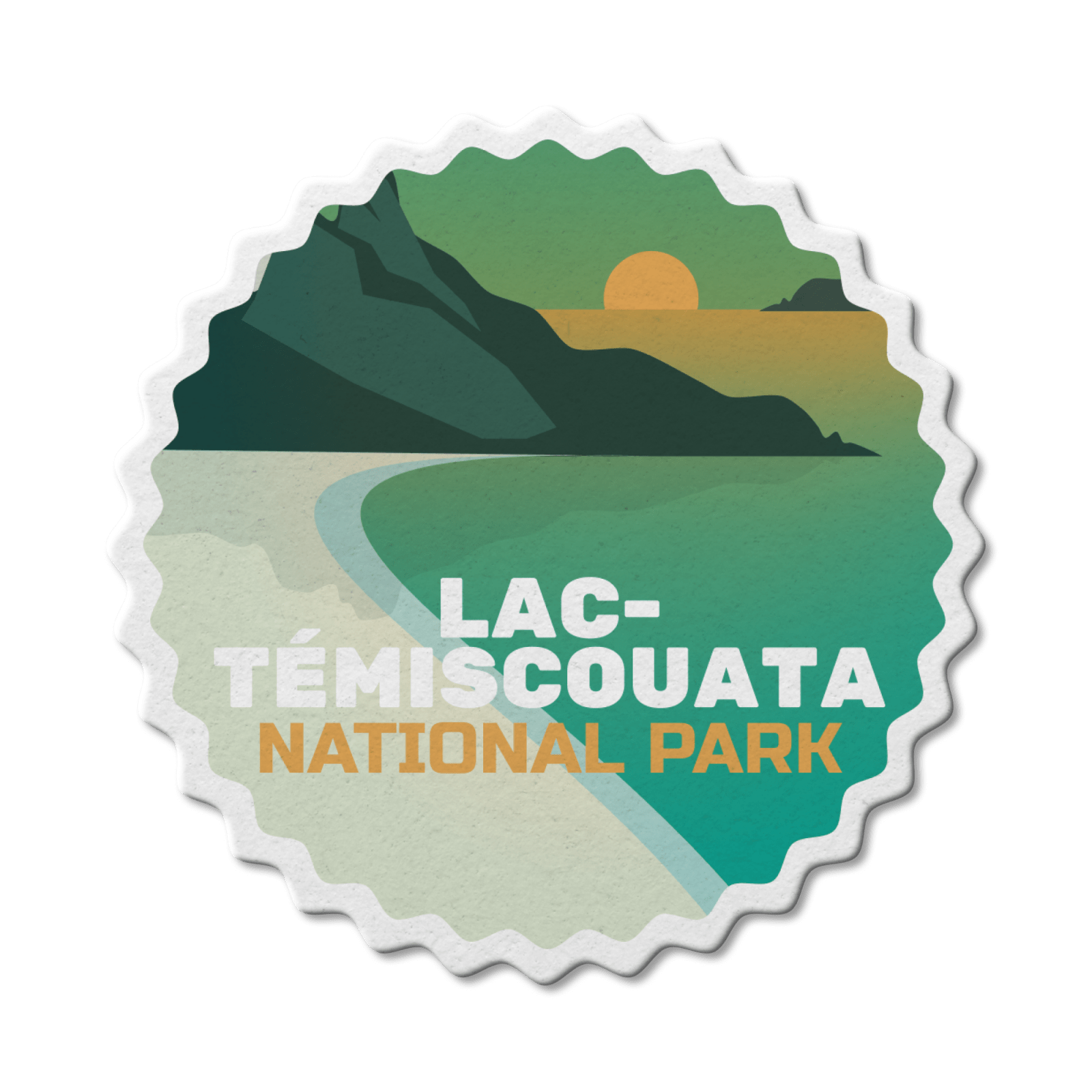 Autocollant en vinyle imperméable du parc national Lac-Témiscouata, Québec 