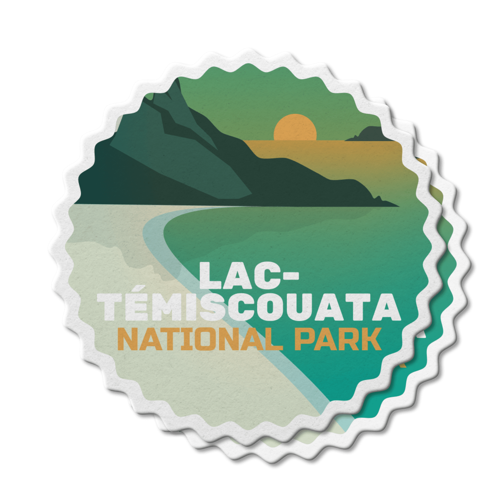 Autocollant en vinyle imperméable du parc national Lac-Témiscouata, Québec 