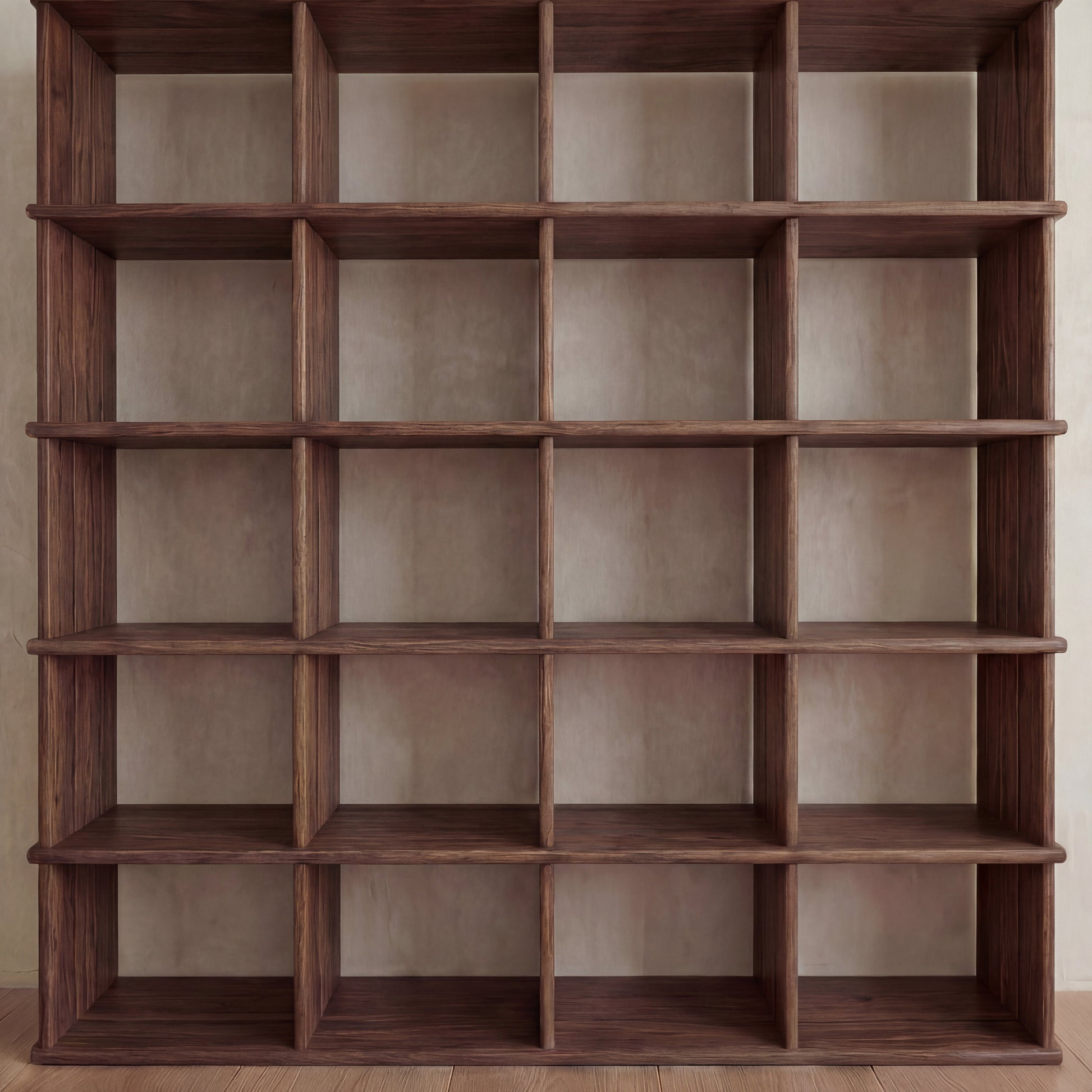 Étagère cubique en noyer