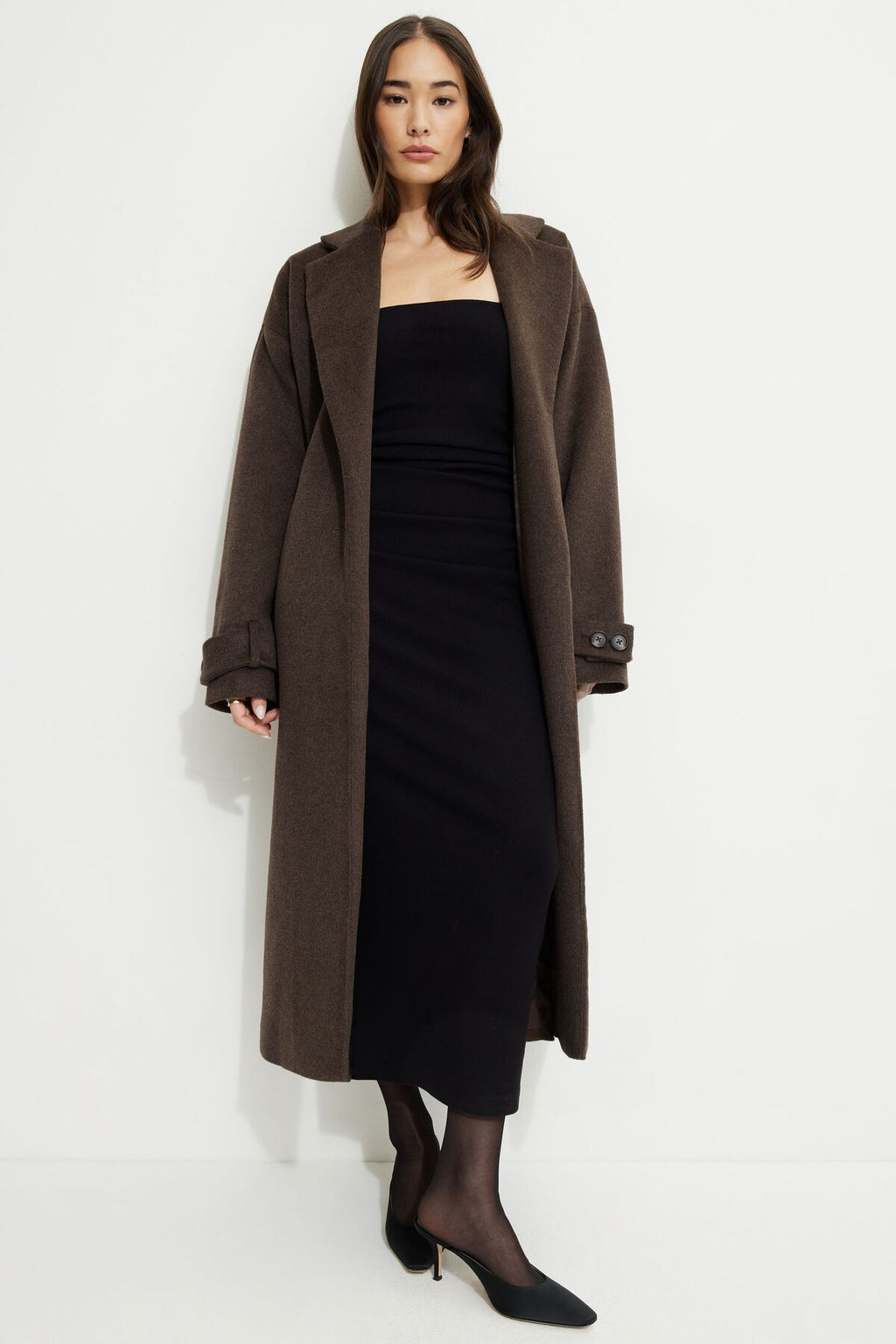 Robe longue boléro côtelée cerise