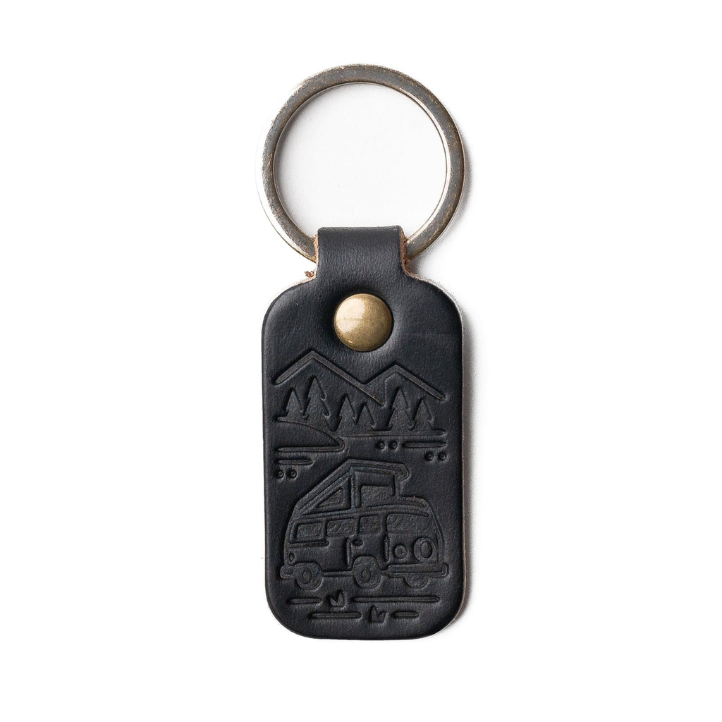 Leather Keyfob - Camper Van