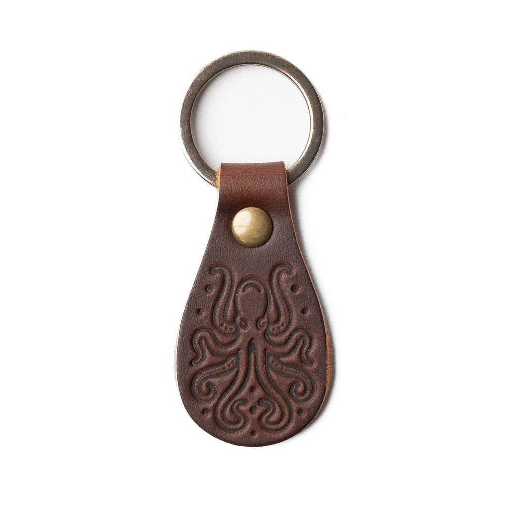 Leather Keyfob - Kraken